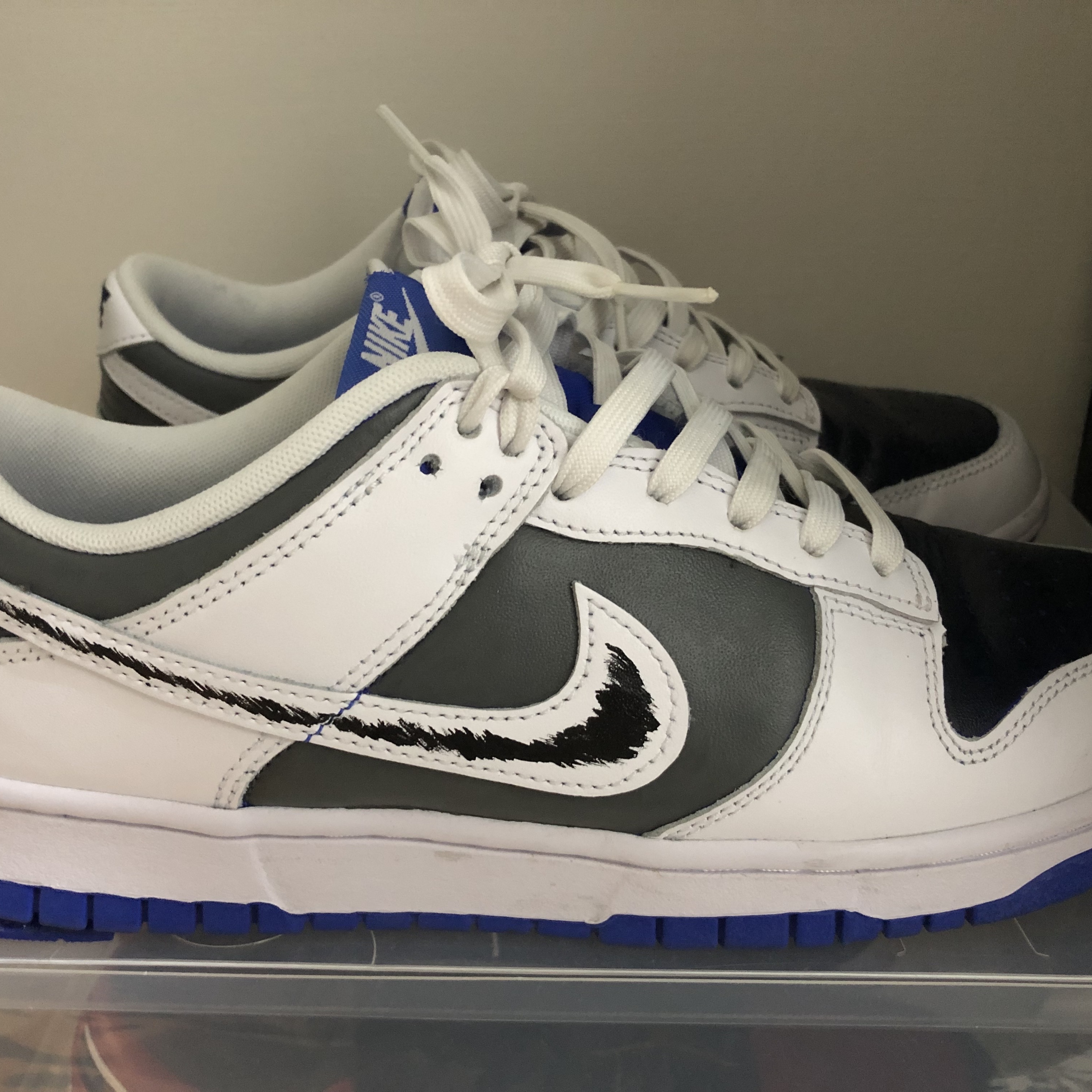 Nike Dunk Low Retro Racer Blue and White 착용 스타일