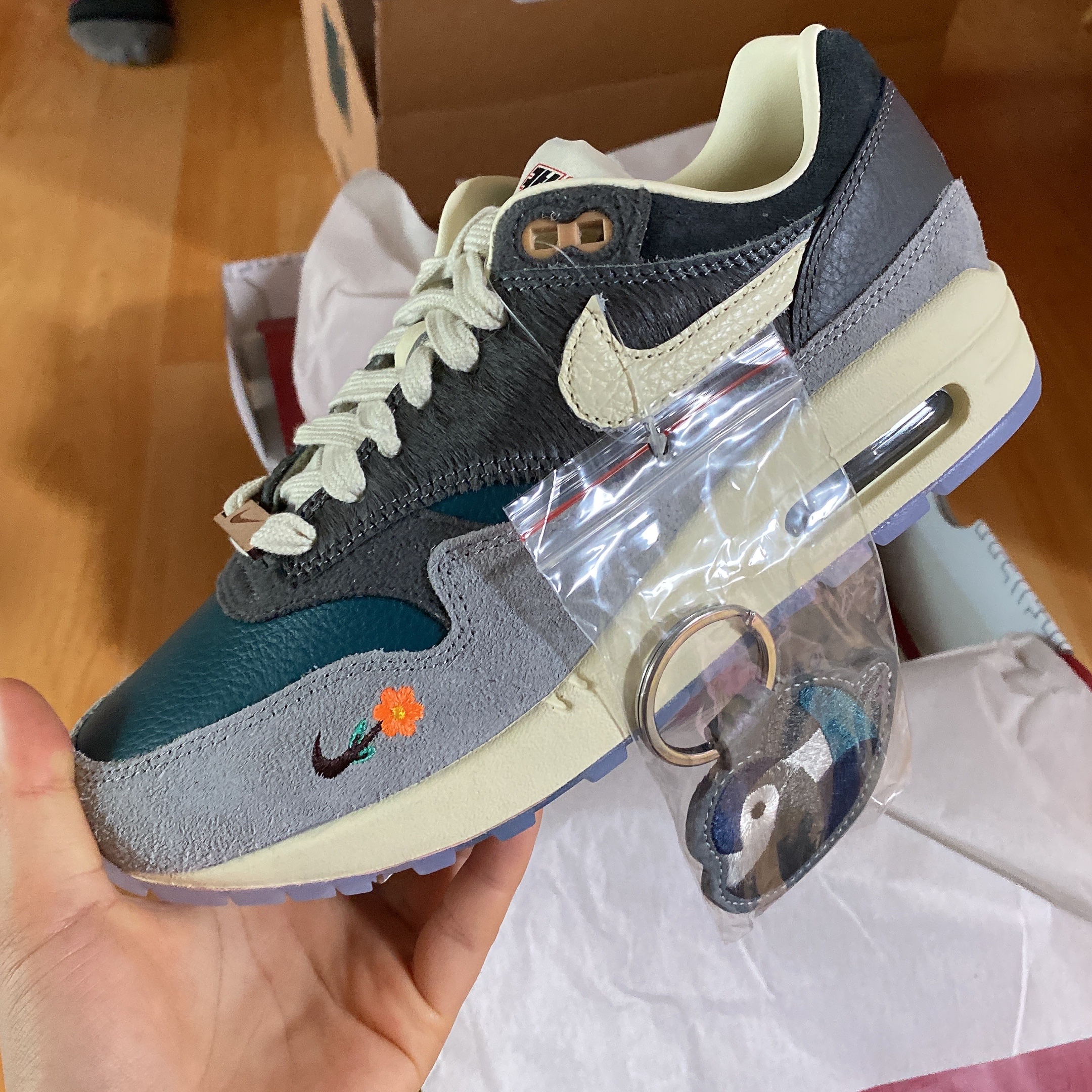 Nike x Kasina Air Max 1 SP Won-Ang Particle Grey 착용 스타일 - 2