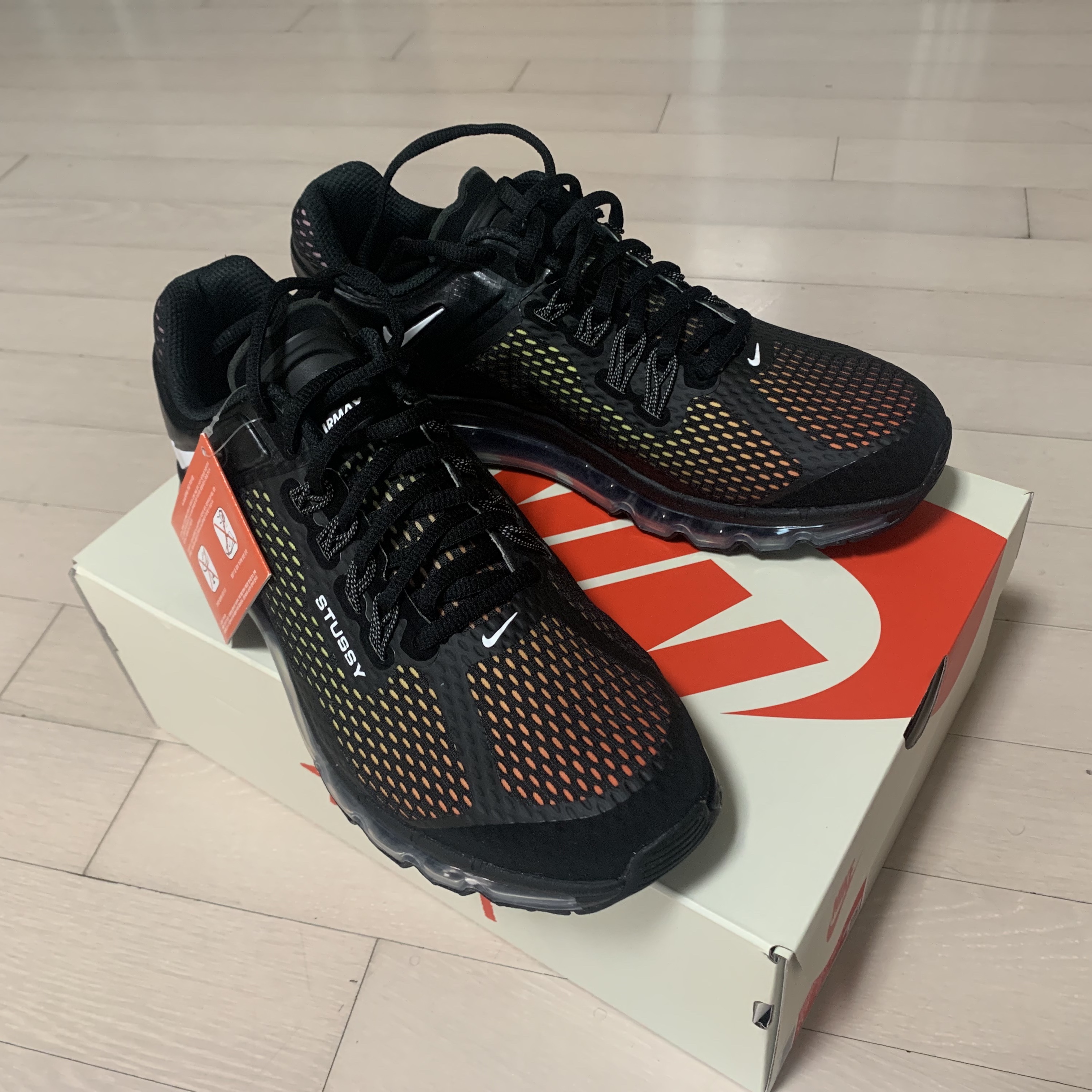 Nike x Stussy Air Max 2013 Black 착용 스타일