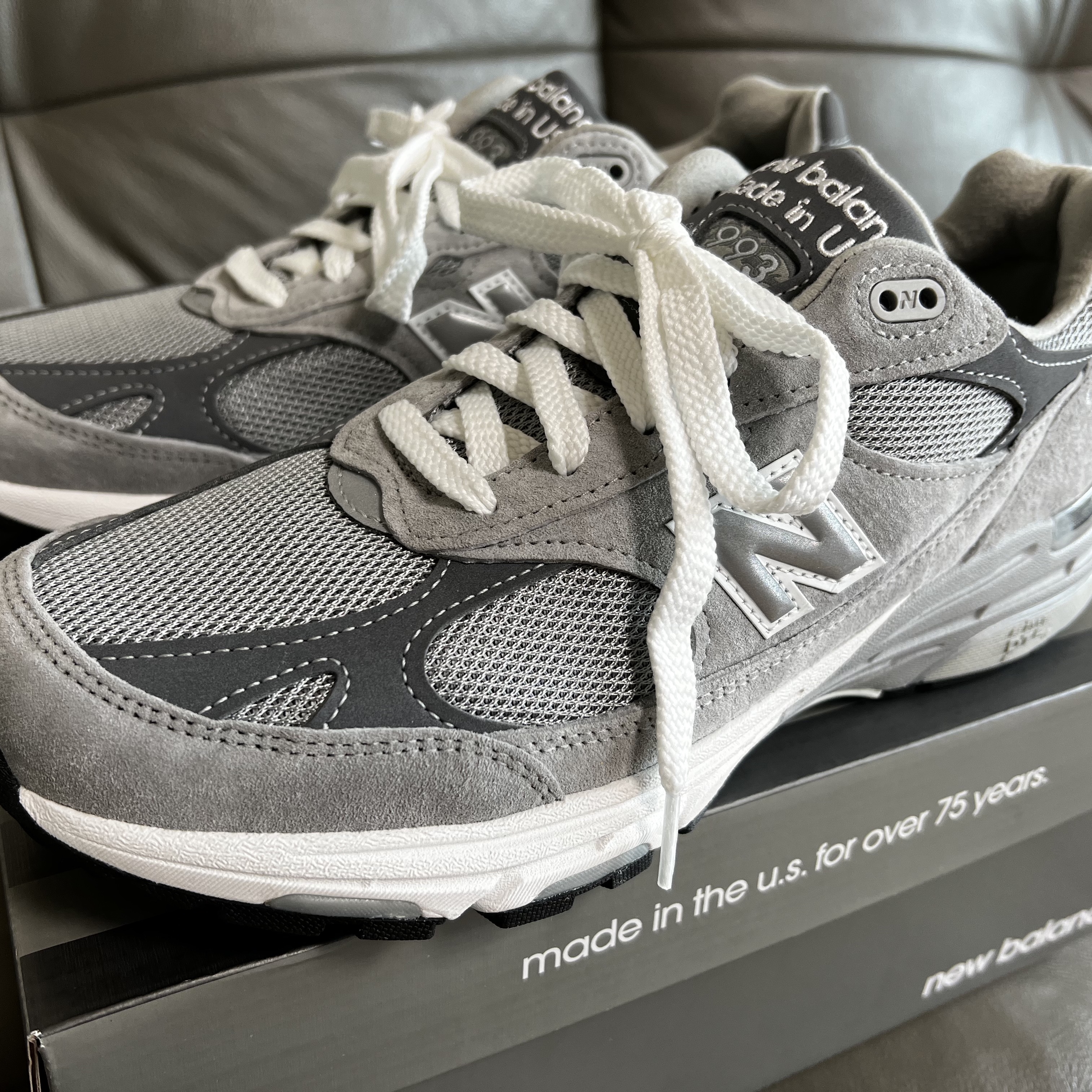 New Balance 993 Made in USA Grey - D Standard 착용 스타일