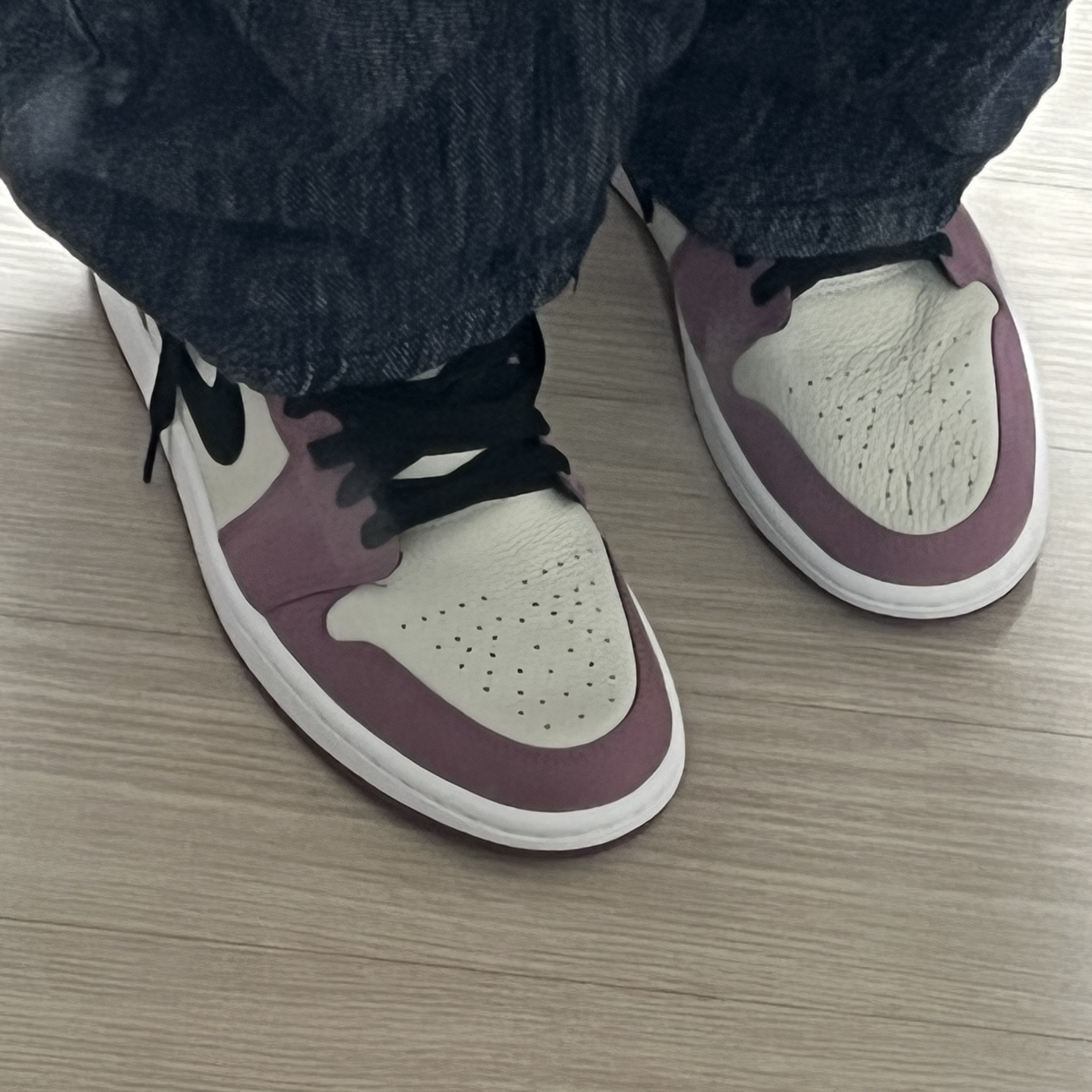 (W) Jordan 1 Mid SE Light Mulberry 착용 스타일