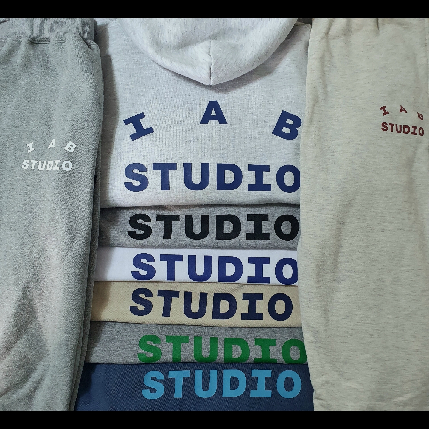 IAB Studio Hoodie Light Gray, IAB Studio Long Sleeve Gray 착용 스타일