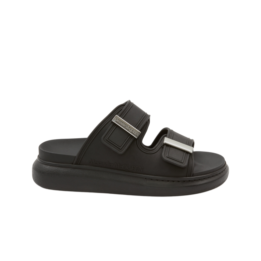 (W) Alexander McQueen Hybrid Slide Black Silver