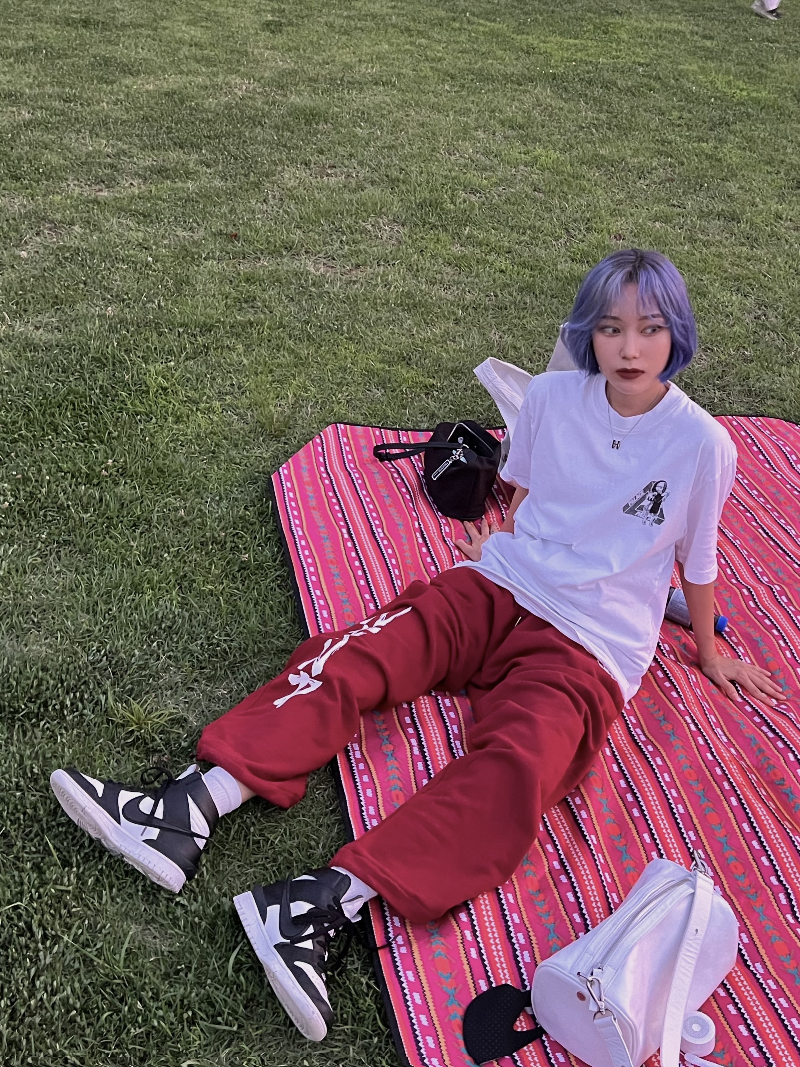 Nike x Ambush Dunk High Black, Palace U Figure T-Shirt White - 19FW 착용 스타일