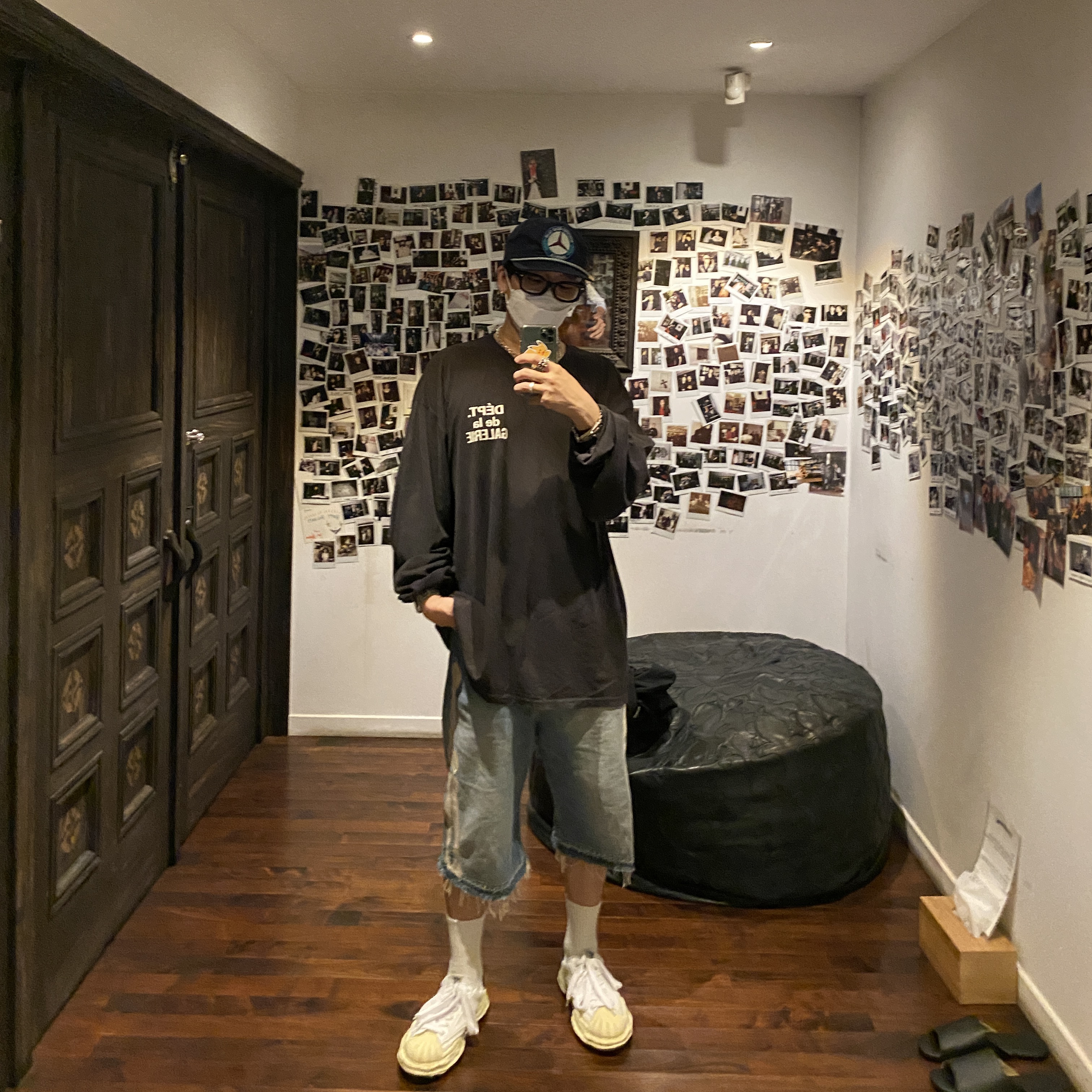 Maison Mihara Yasuhiro Blakey VL OG Sole Canvas Low-top Sneakers White 착용 스타일 - 1