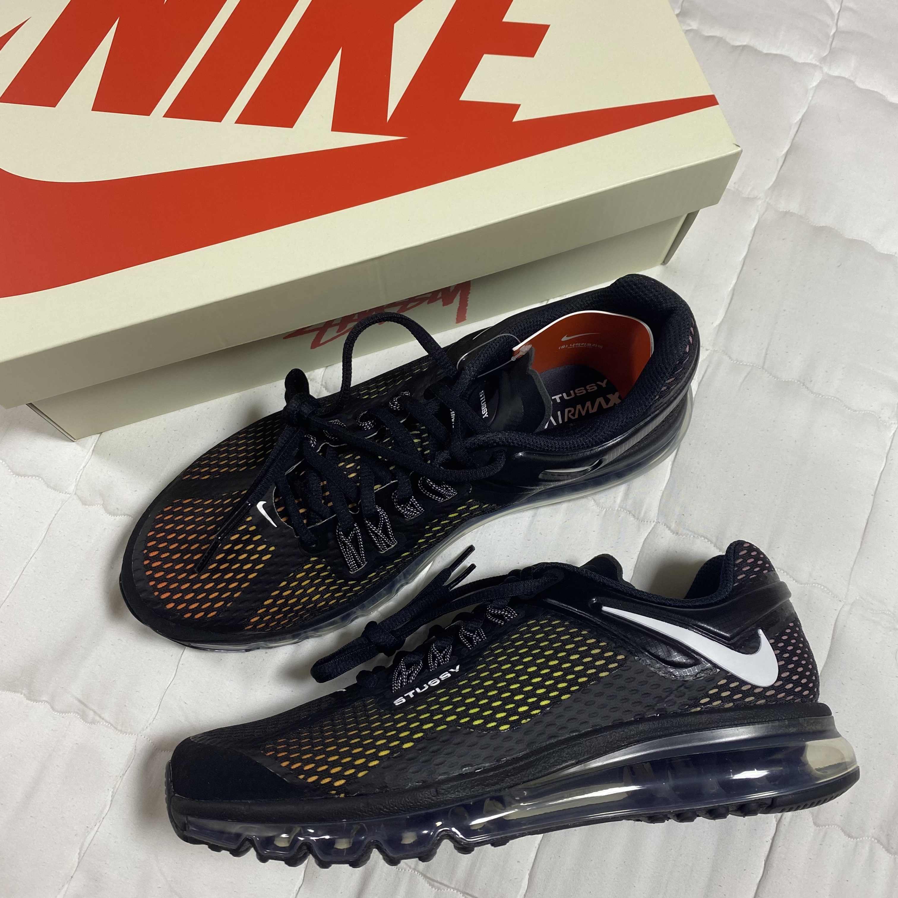 Nike x Stussy Air Max 2013 Black 착용 스타일 - 1