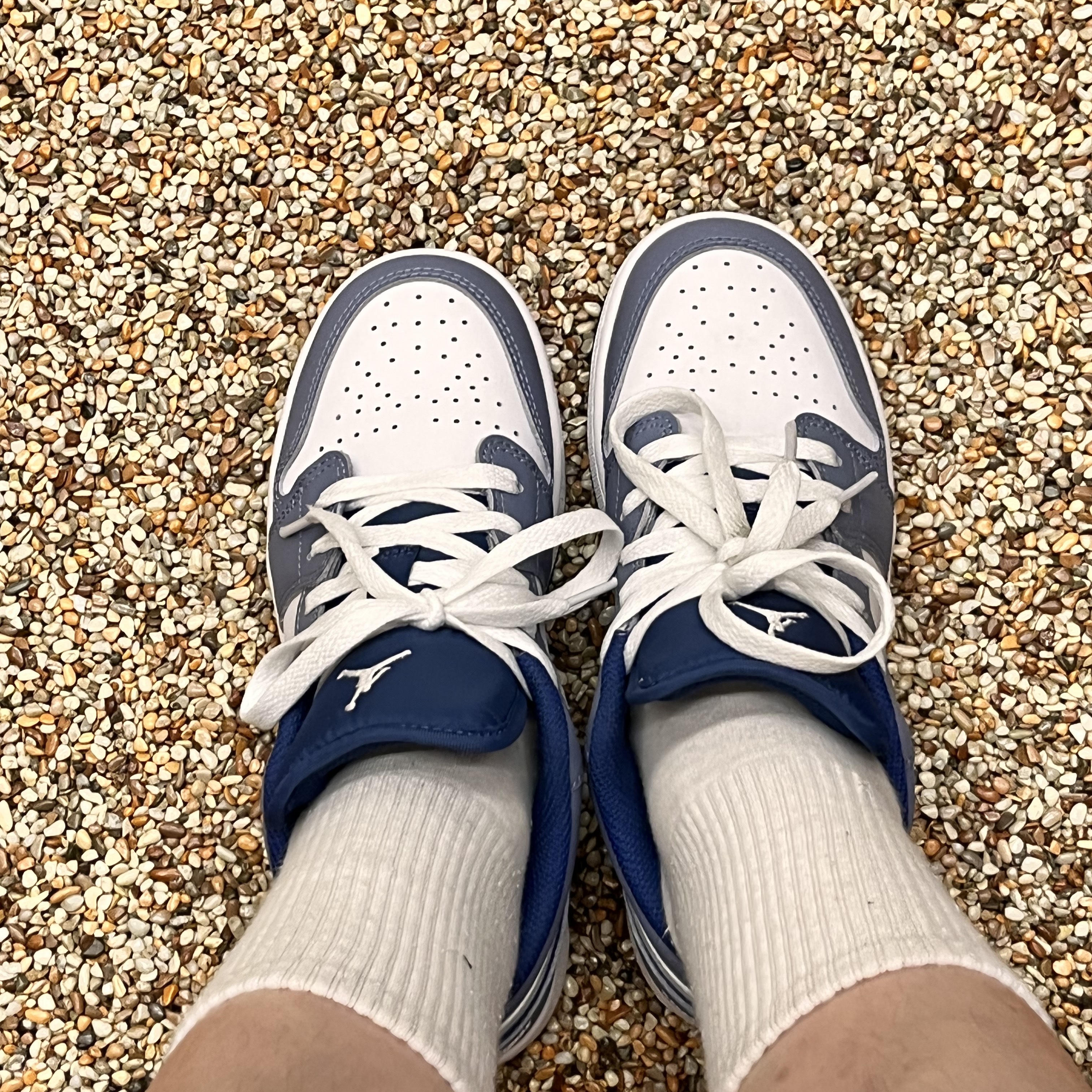 (GS) Jordan 1 Low SE Ashen Slate and Mystic Navy 착용 스타일 - 2