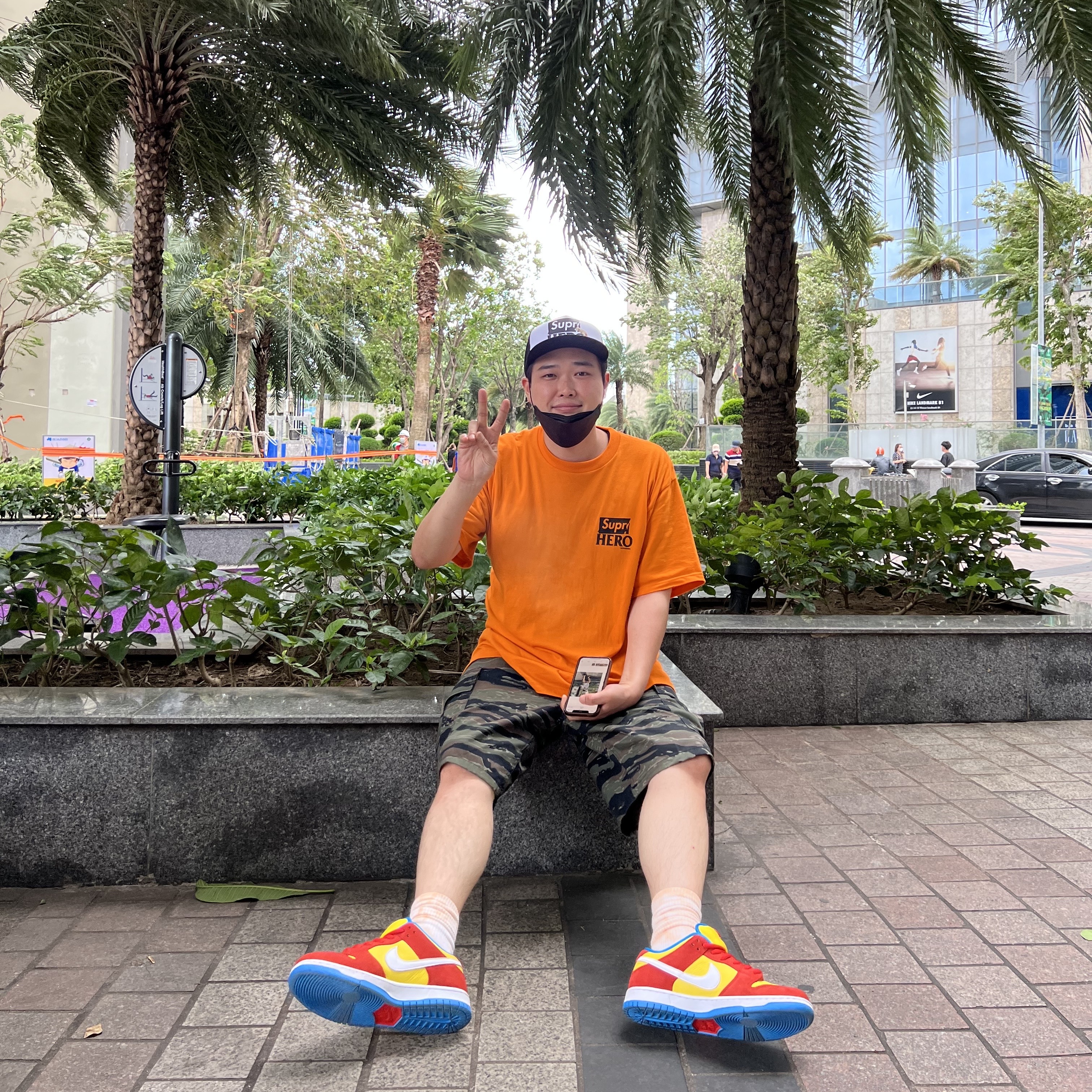 Nike SB Dunk Low Pro Habanero Red, Supreme Antihero Dog T-Shirt Orange - 22SS 착용 스타일