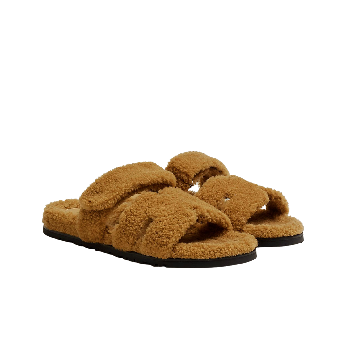 에르메스 시프레 샌들 울스킨 & 베쥬 고비(Hermes Chypre Sandal Woolskin & Beige Gobi) - 2