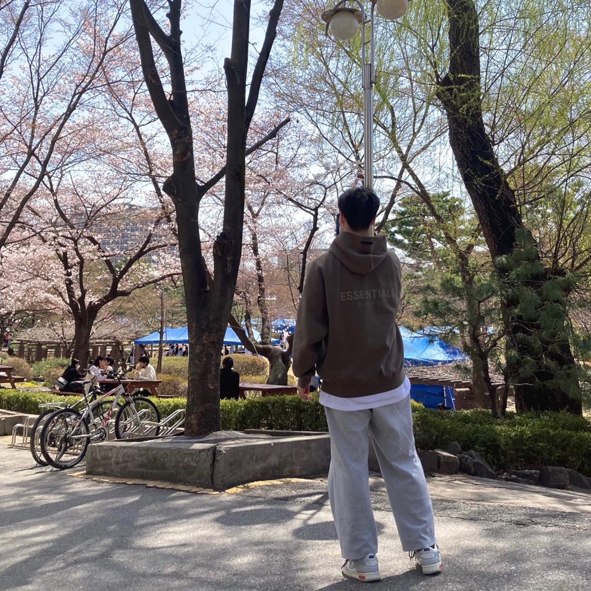Essentials Pull-Over Hoodie Harvest - 21FW, Nike x Off-White Dunk Low The 50 - Lot 46 착용 스타일