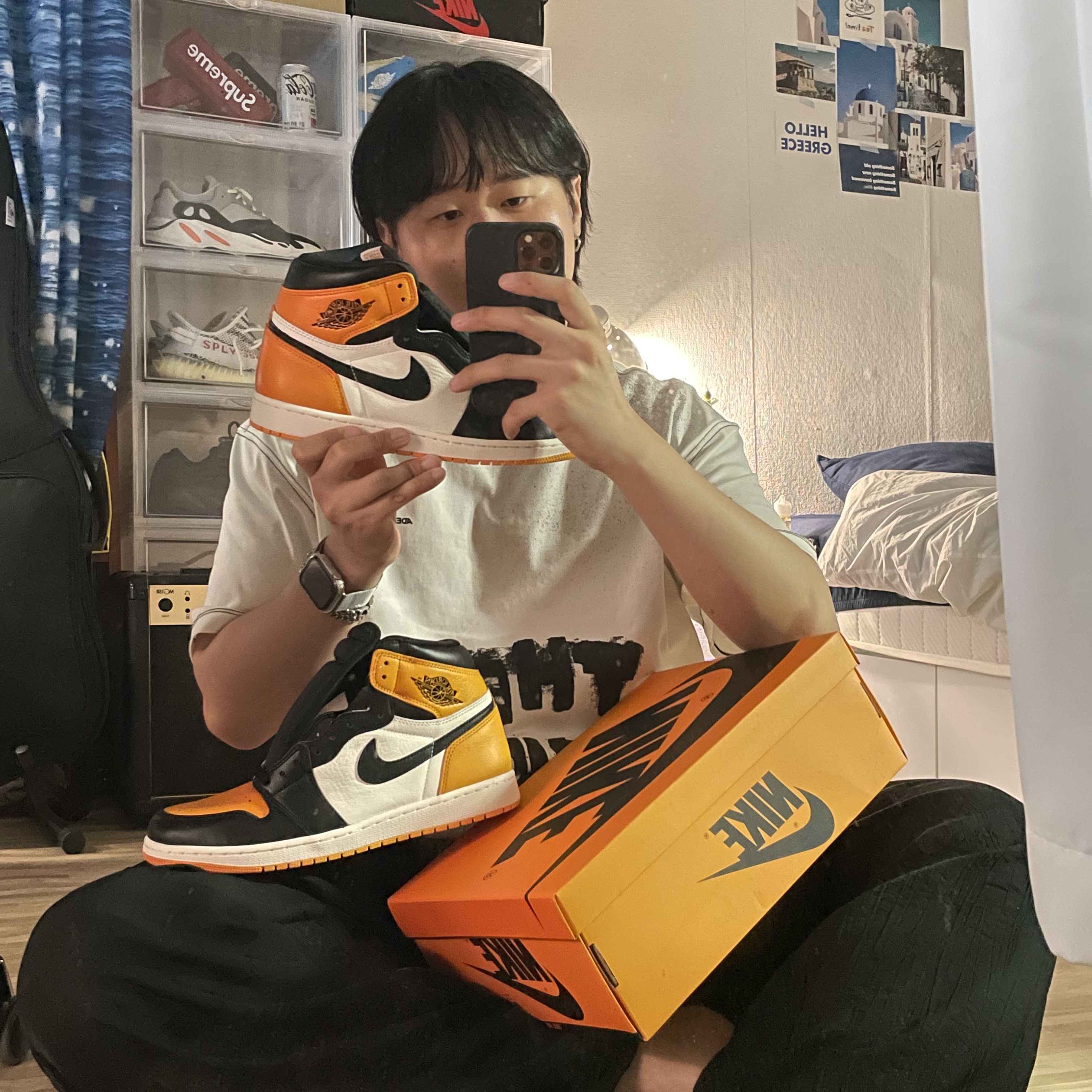 Jordan 1 Retro High OG Taxi 착용 스타일 - 1