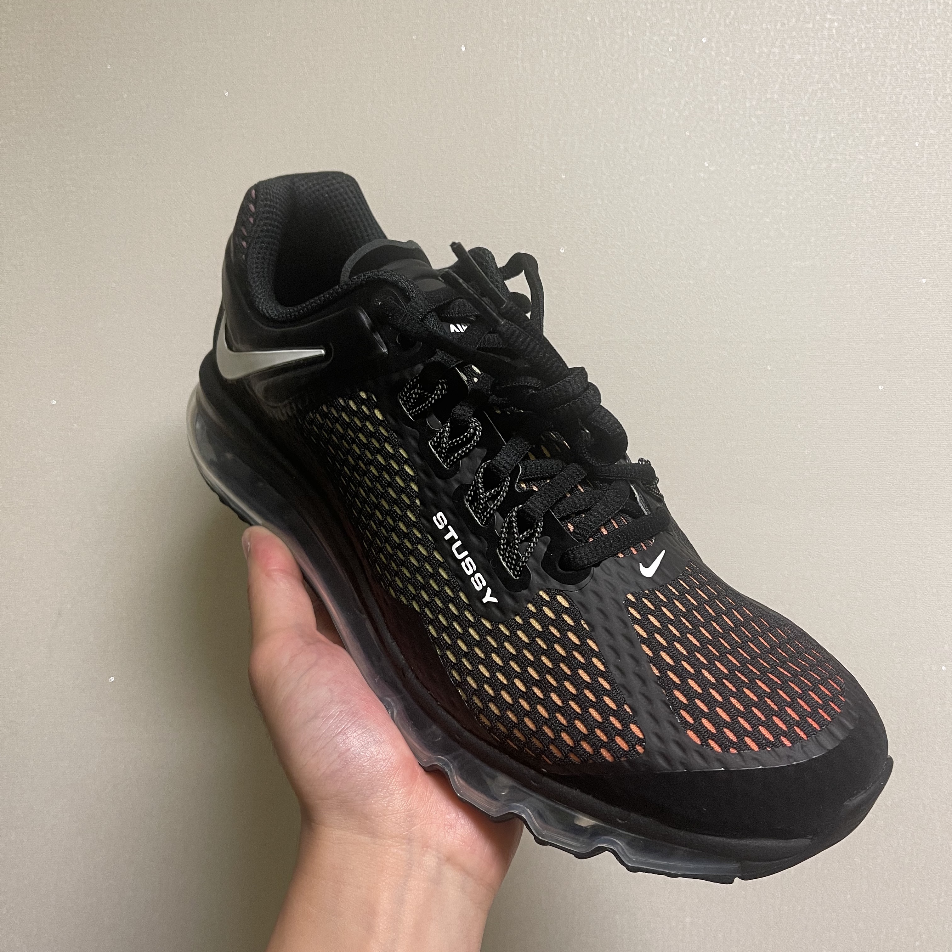 Nike x Stussy Air Max 2013 Black 착용 스타일 - 1