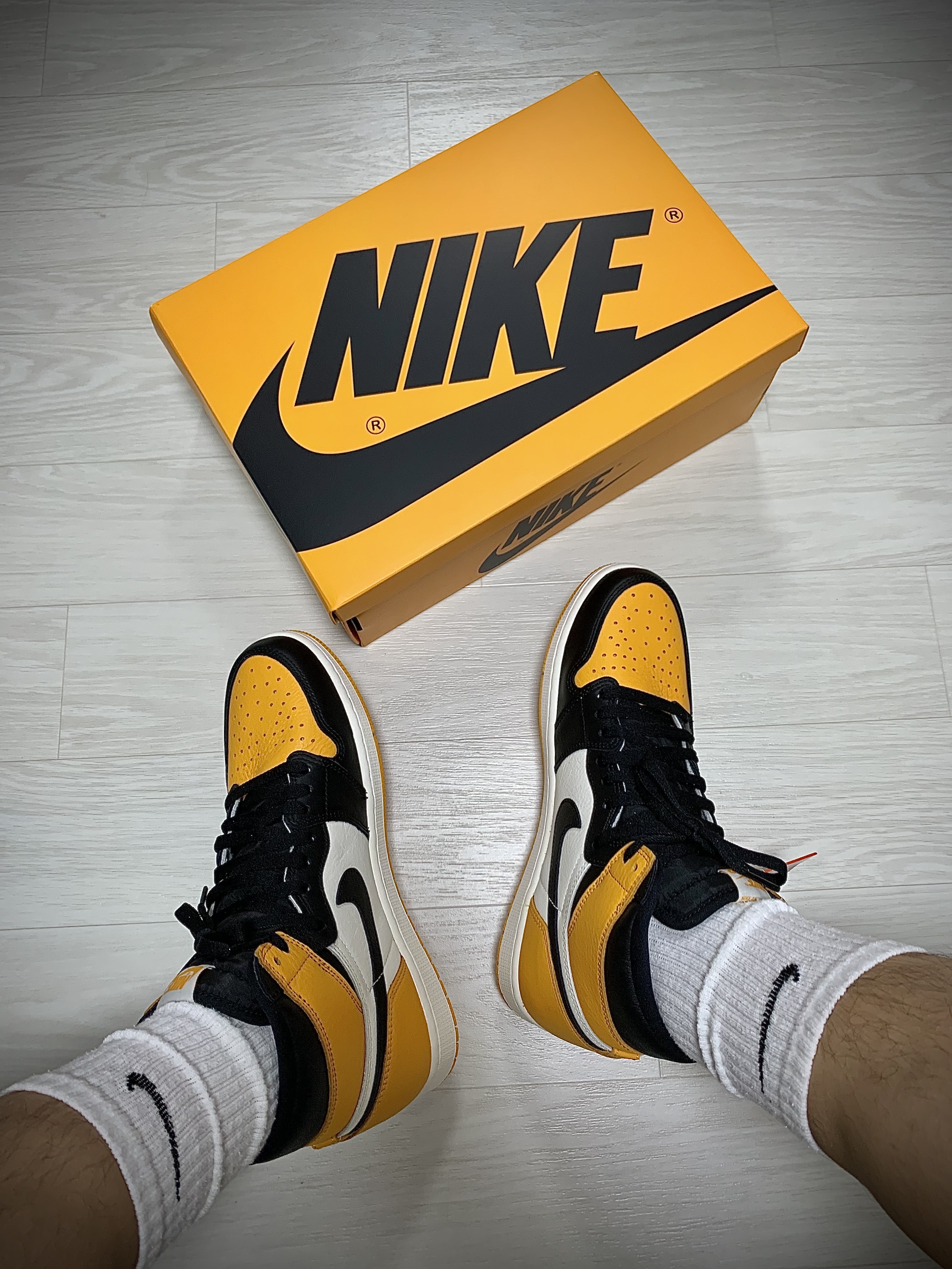Jordan 1 Retro High OG Taxi, (GS) Jordan 1 Retro High OG Taxi 착용 스타일 - 1