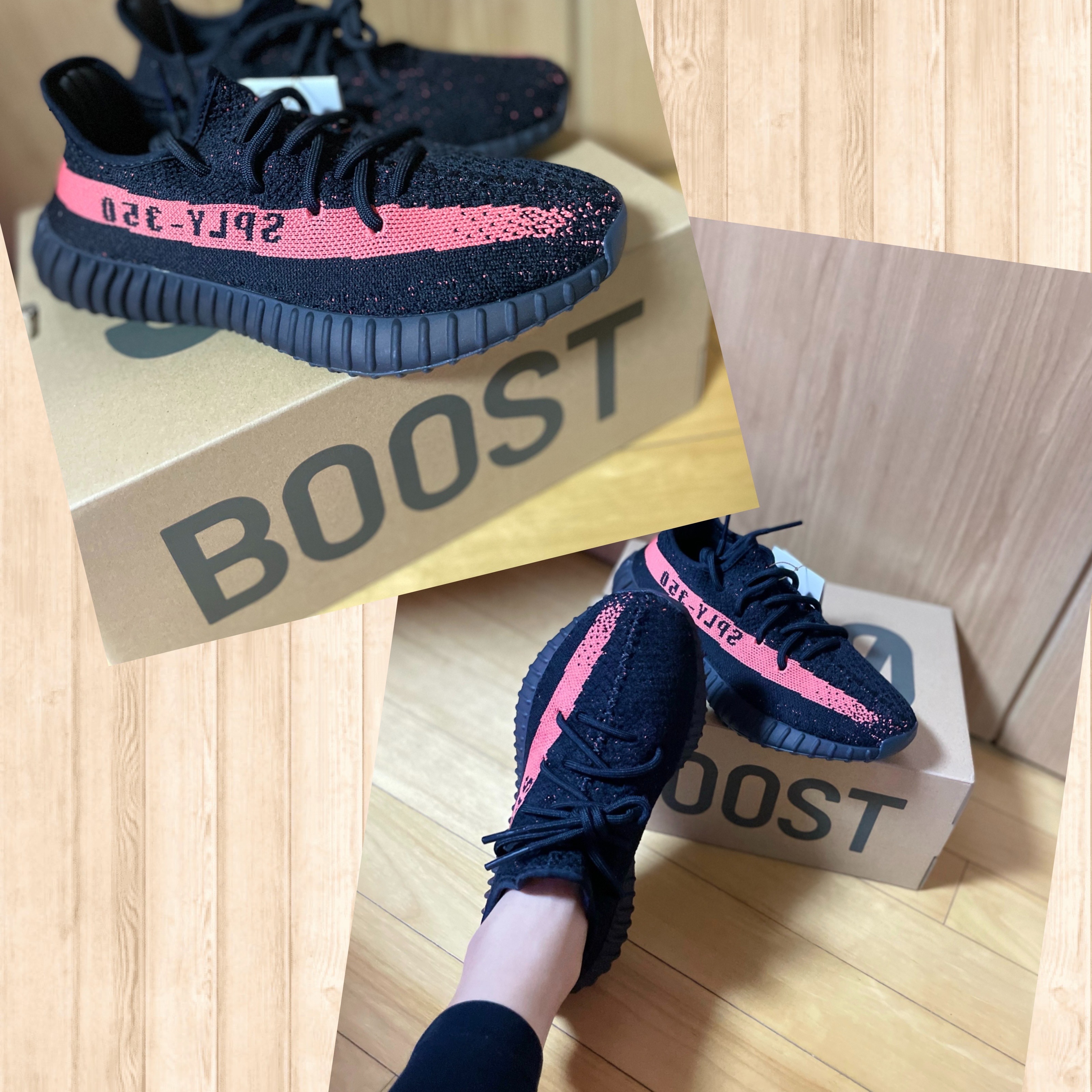 Adidas Yeezy Boost 350 V2 Core Black Red 2022/2023 착용 스타일