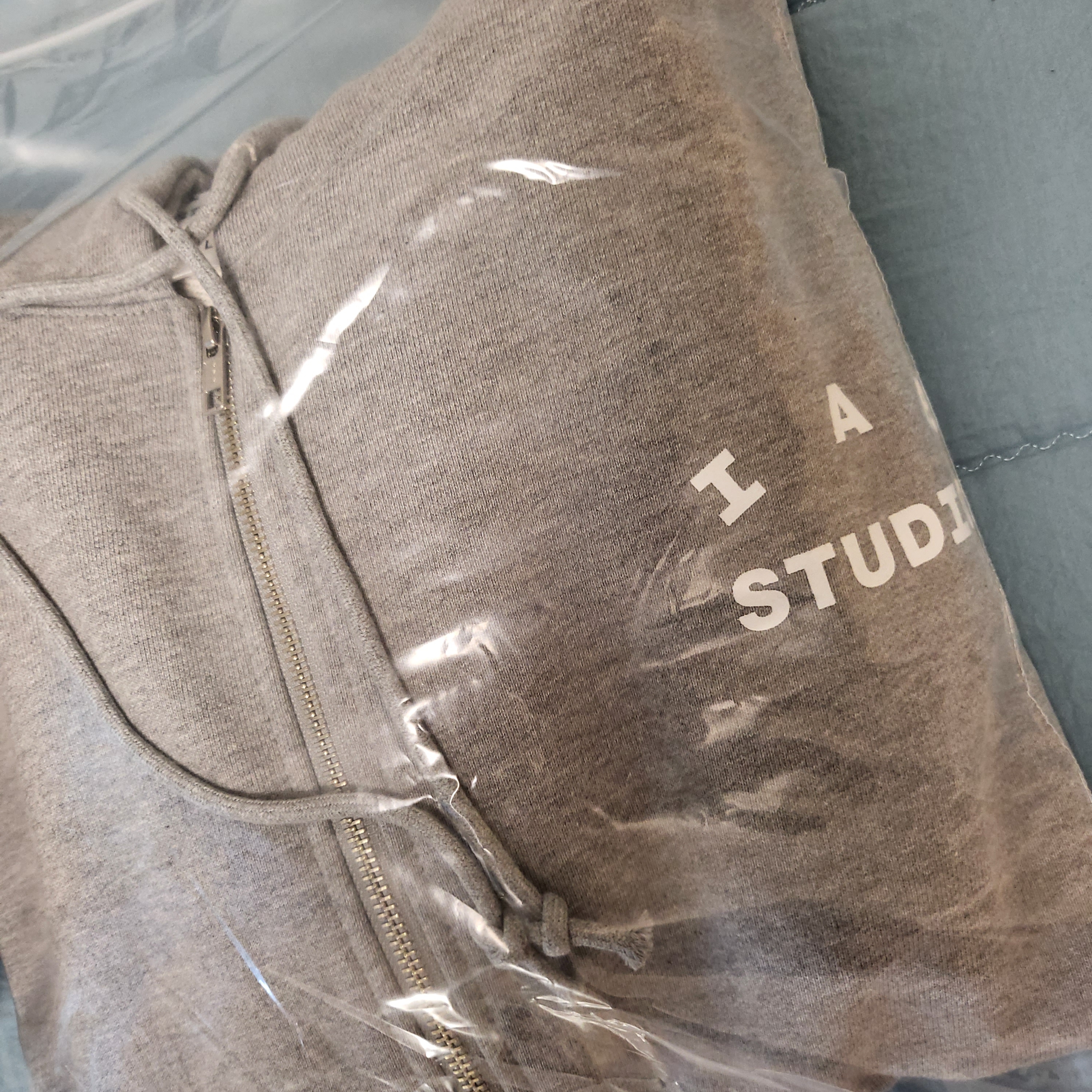 IAB Studio Zip-Up Hoodie Gray - 22FW 착용 스타일