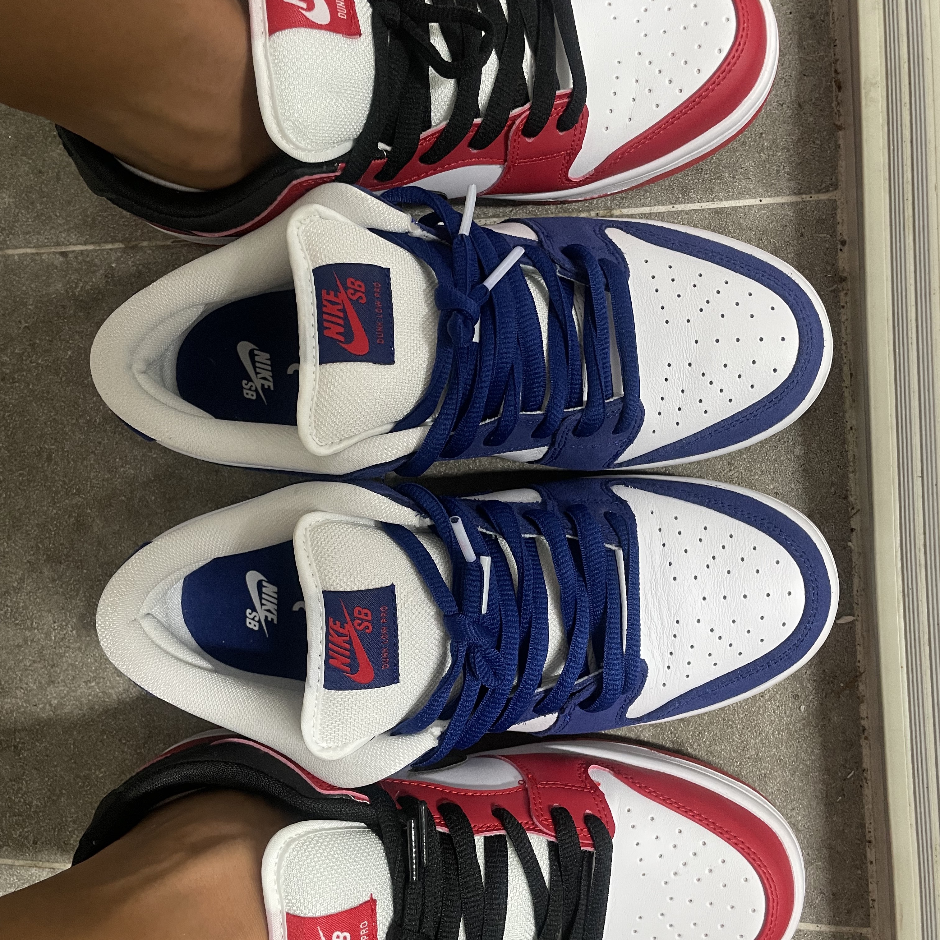 Jordan 4 Retro OG Fire Red 2020, Jordan 4 Retro Military Blue 2012 착용 스타일 - 5