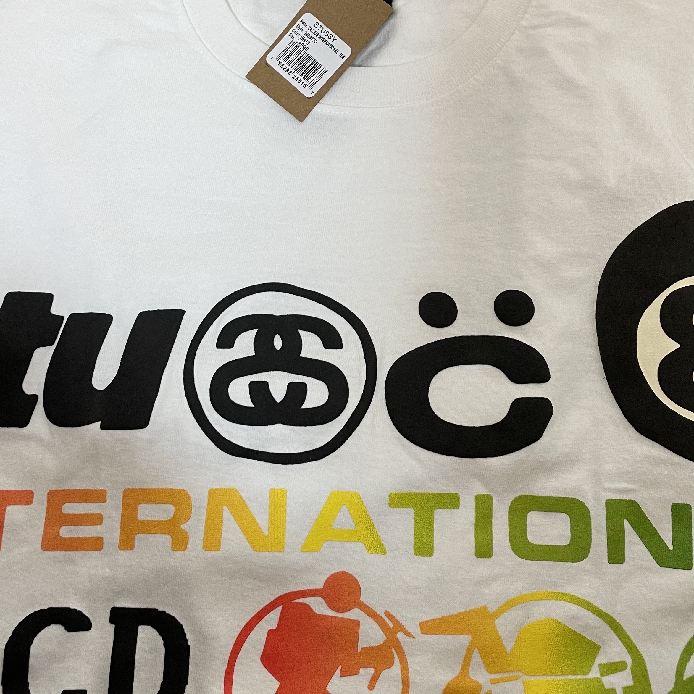 Stussy x Cactus Plant Flea Market International T-Shirt White 착용 스타일