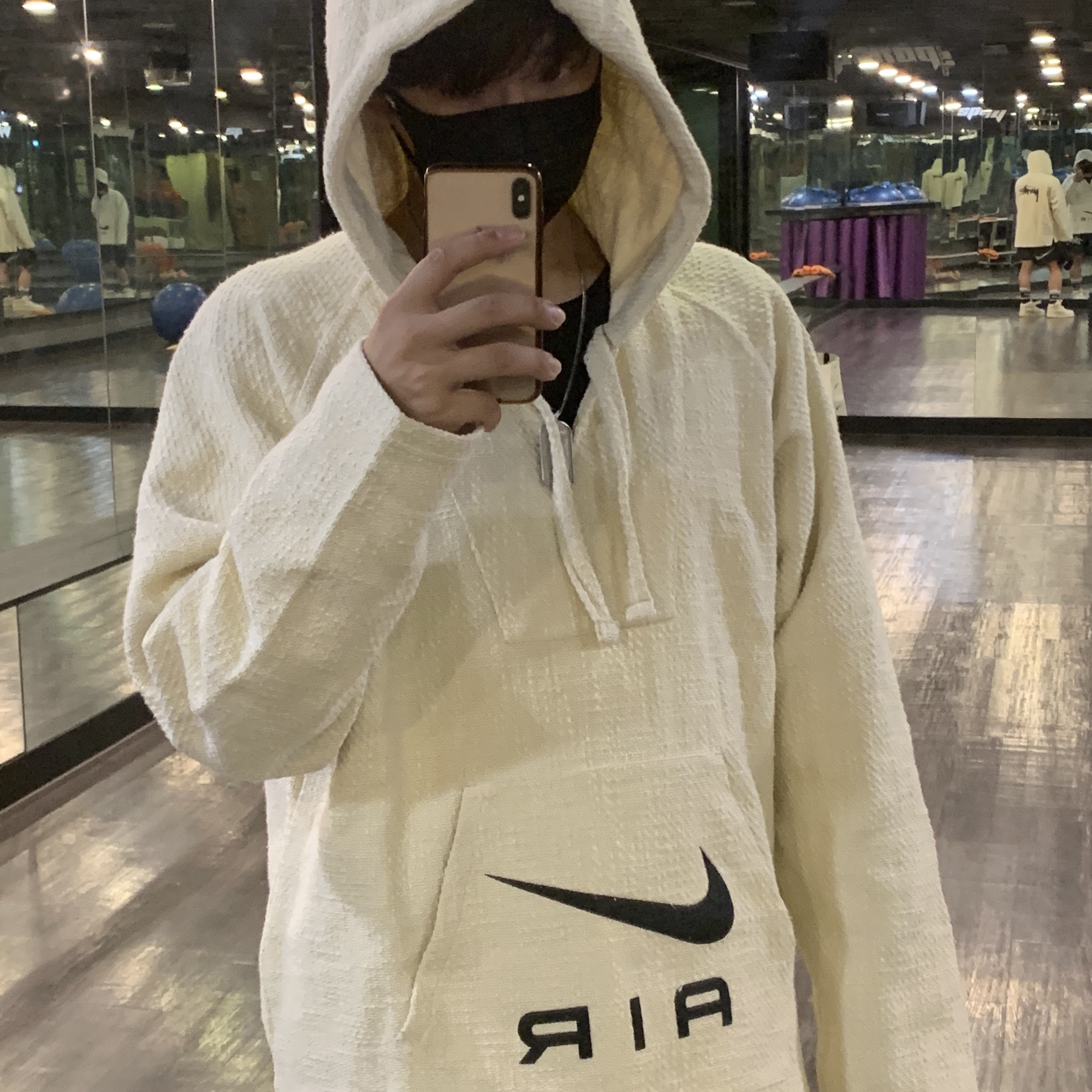 Nike x Stussy NRG Fleece Hemp Pullover Natural 착용 스타일