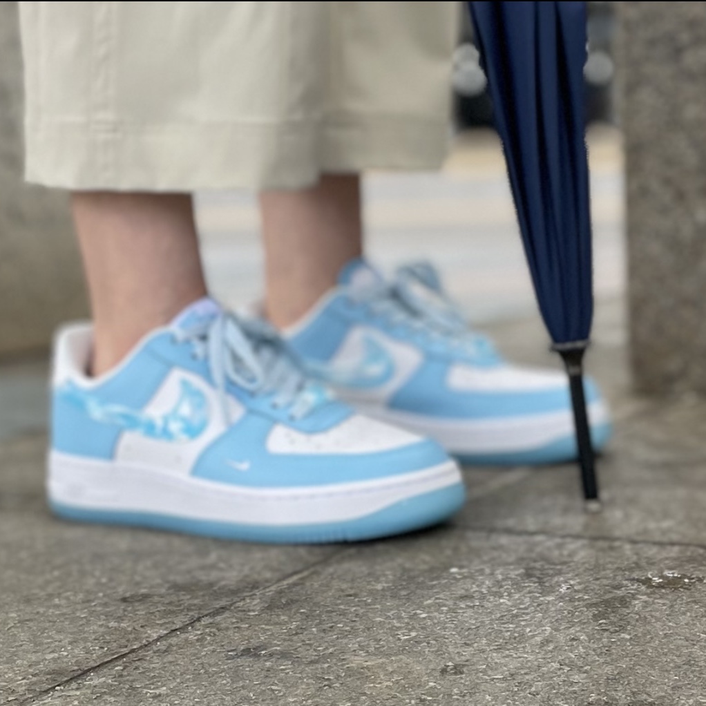 (W) Nike Air Force 1 '07 LX Celestine Blue 착용 스타일