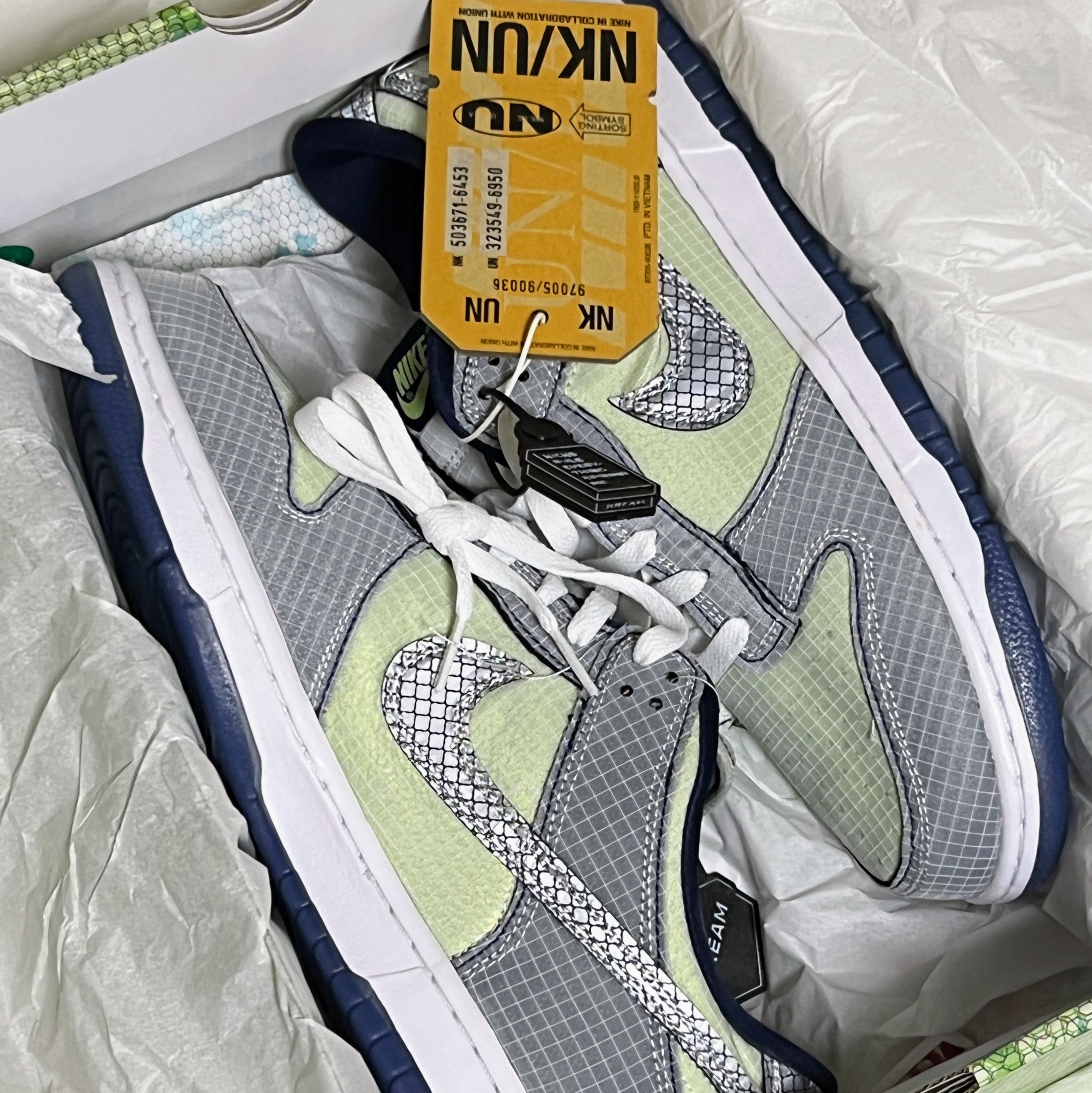Nike x Union Dunk Low Passport Pack Pistachio 착용 스타일
