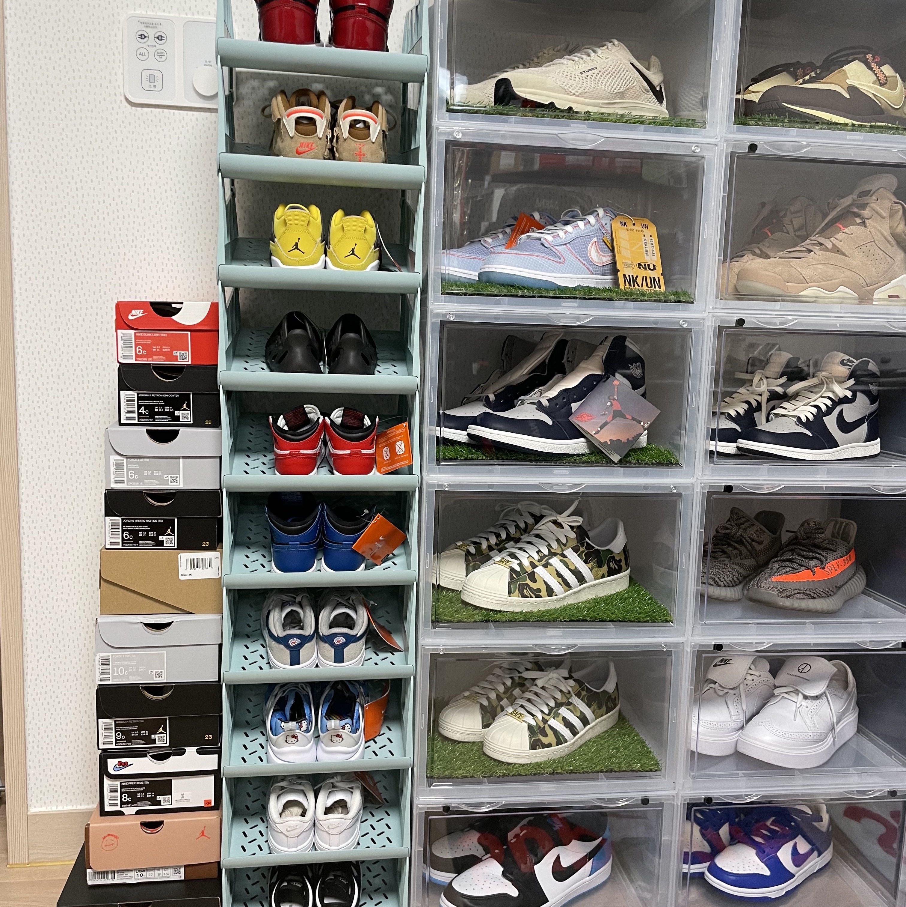 (TD) Jordan 1 x Travis Scott Retro Low OG SP Sail and Ridgerock, (TD) Jordan 1 Retro High OG Heritage 착용 스타일 - 2