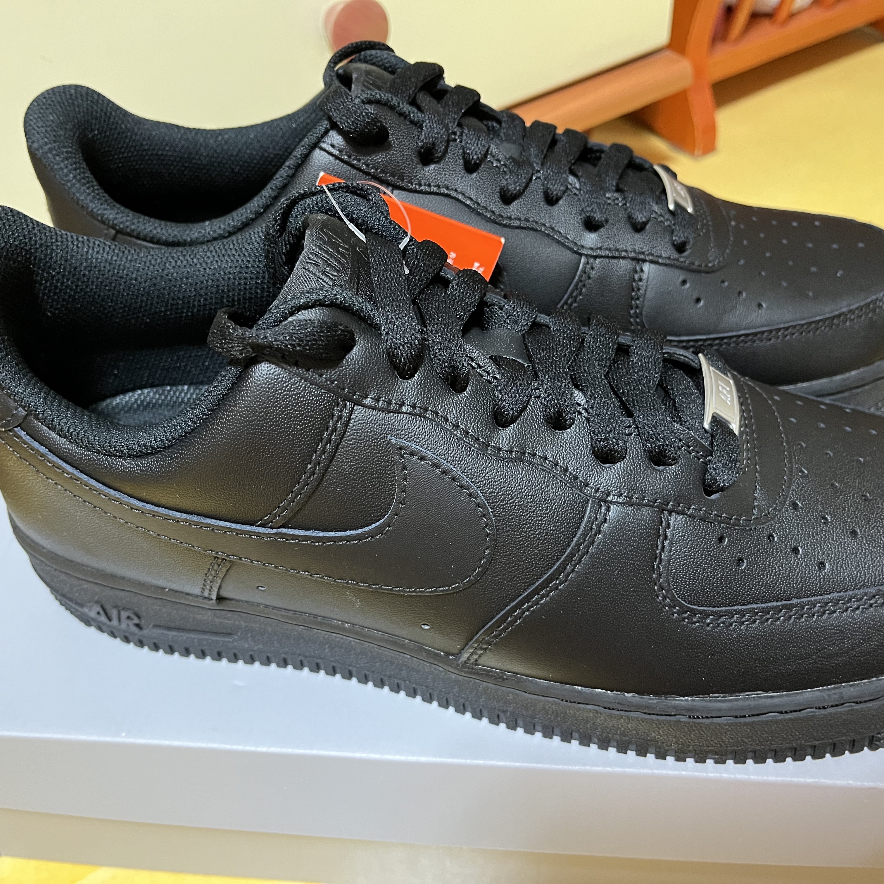 Nike Air Force 1 '07 Low Triple Black, (W) Nike Dunk Low SE 85 Neptune Green and Sail 착용 스타일 - 1