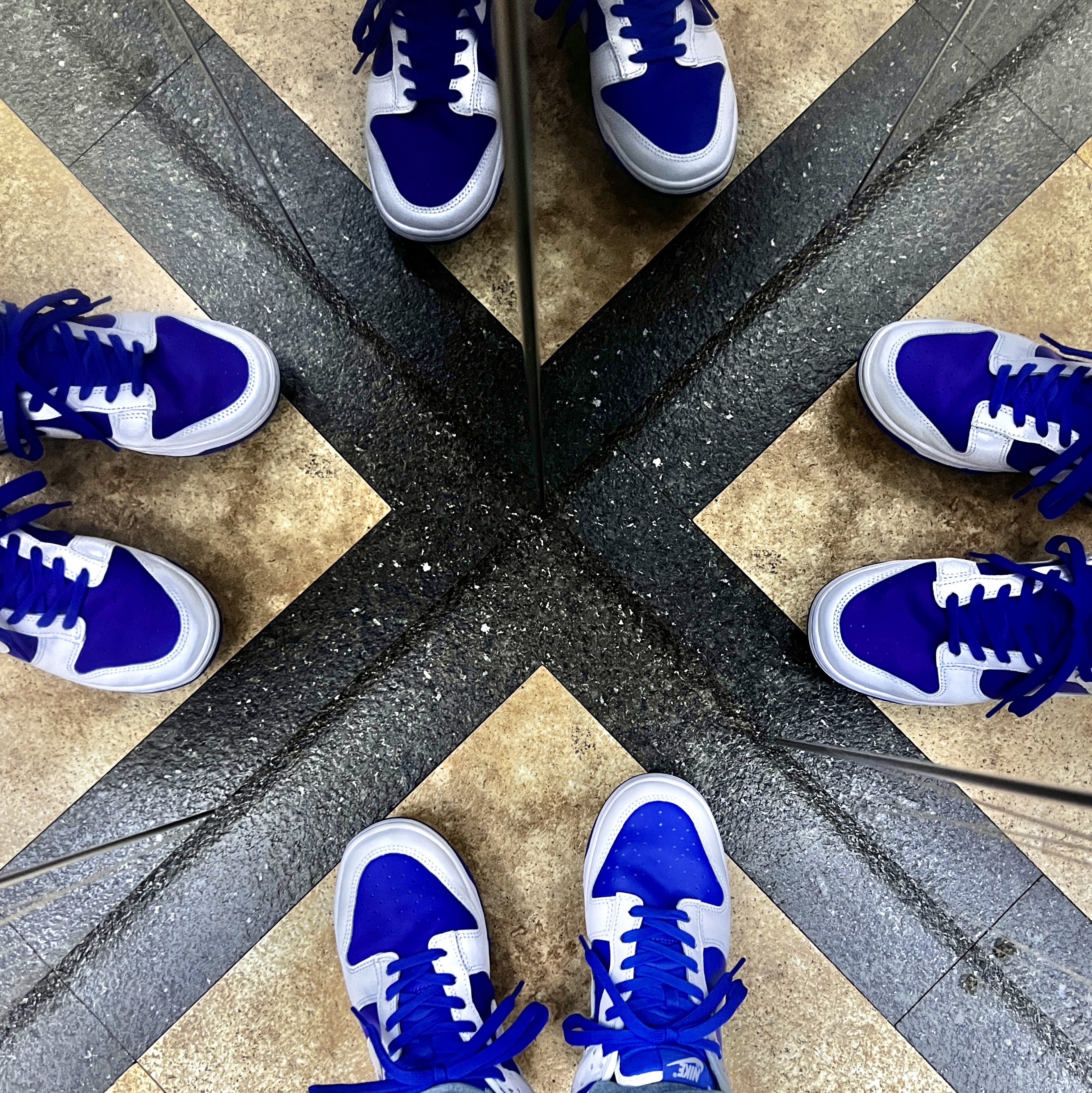 Nike Dunk Low Retro Racer Blue and White 착용 스타일