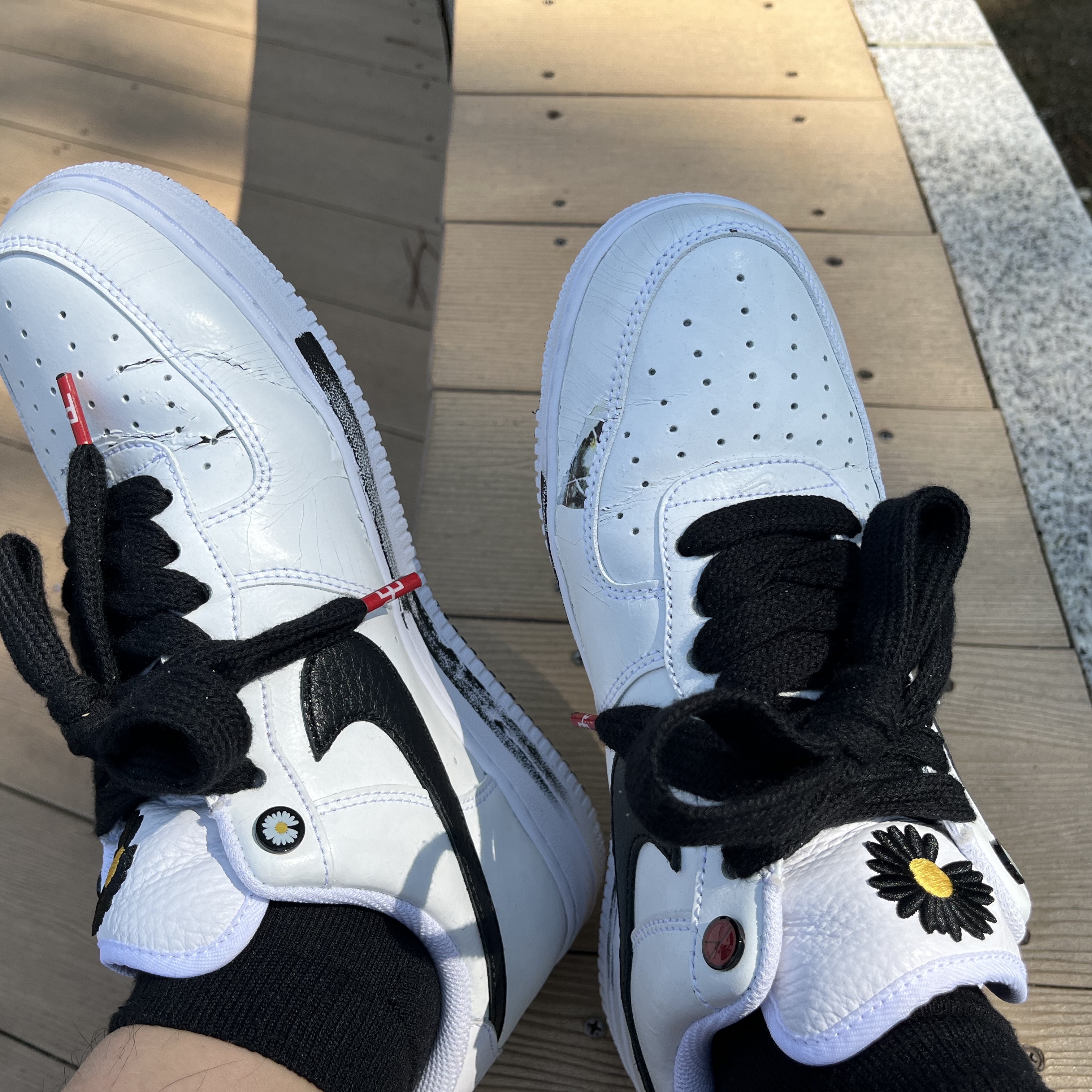 Nike x Peaceminusone Air Force 1 Low Para-Noise 2.0 착용 스타일 - 4