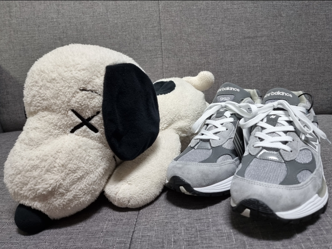 New Balance 992 Made in USA Grey - D Standard 착용 스타일