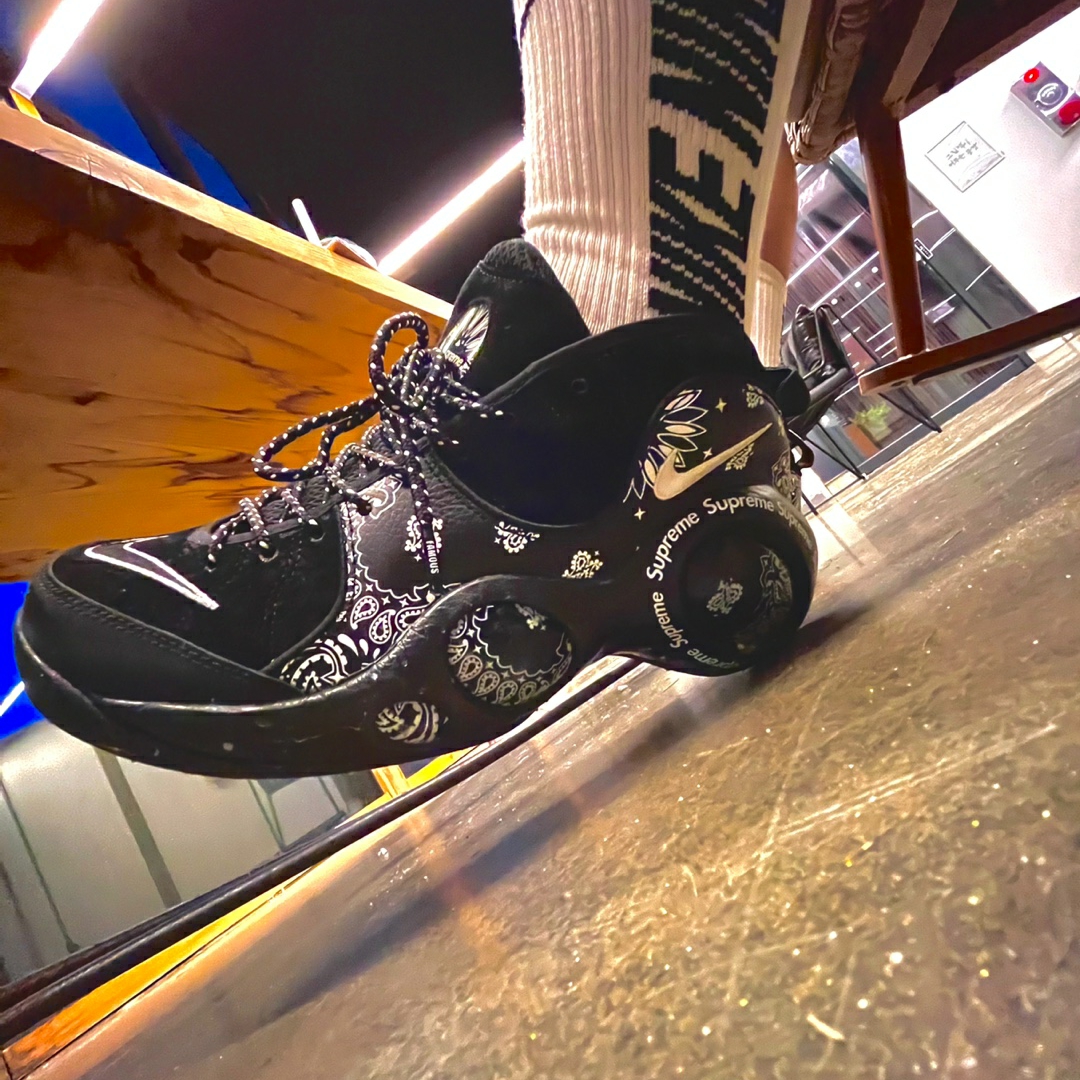 Nike x Supreme Air Zoom Flight 95 SP Black 착용 스타일