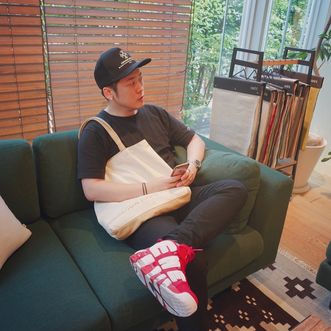 Nike x Supreme Air More Uptempo Suptempo Red 착용 스타일