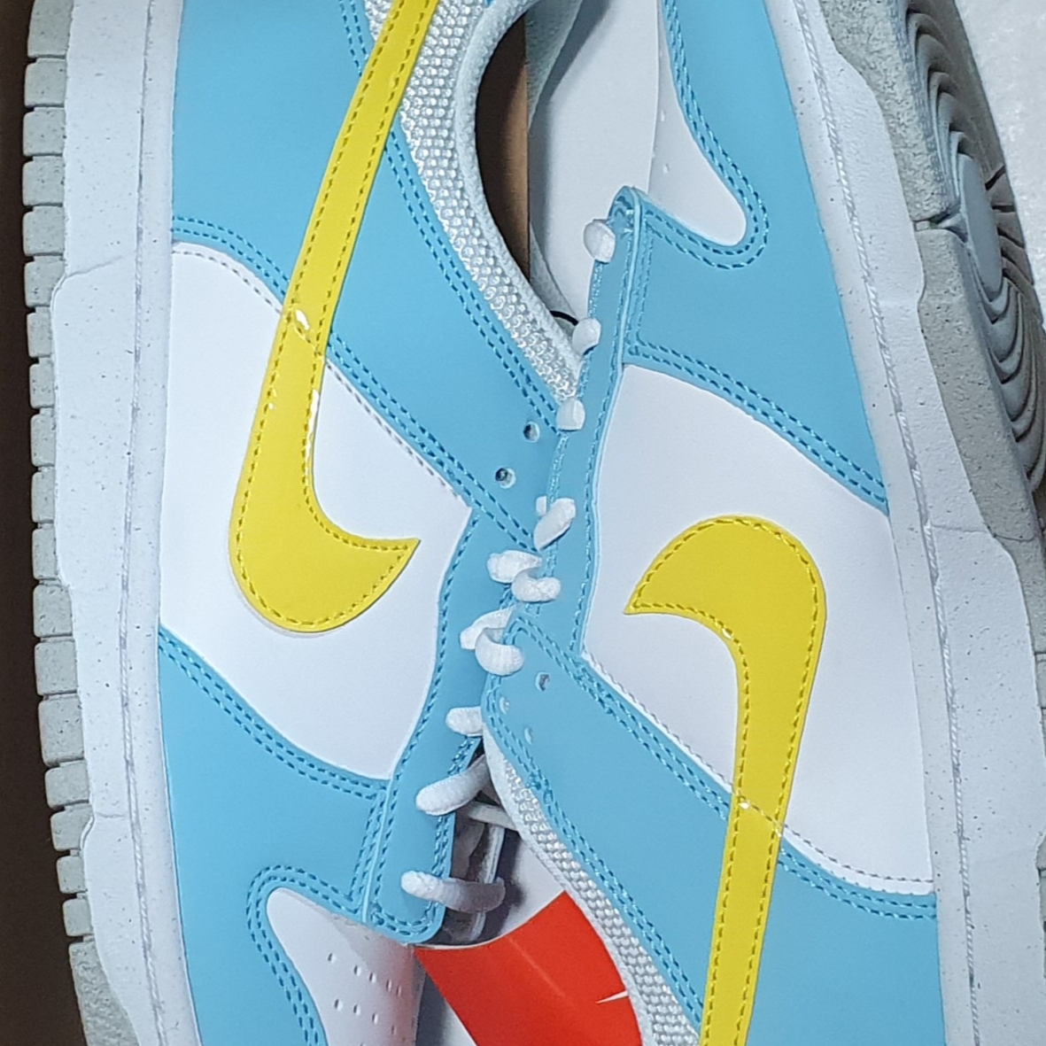 (GS) Nike Dunk Low Next Nature Blue Chill Yellow Strike 착용 스타일