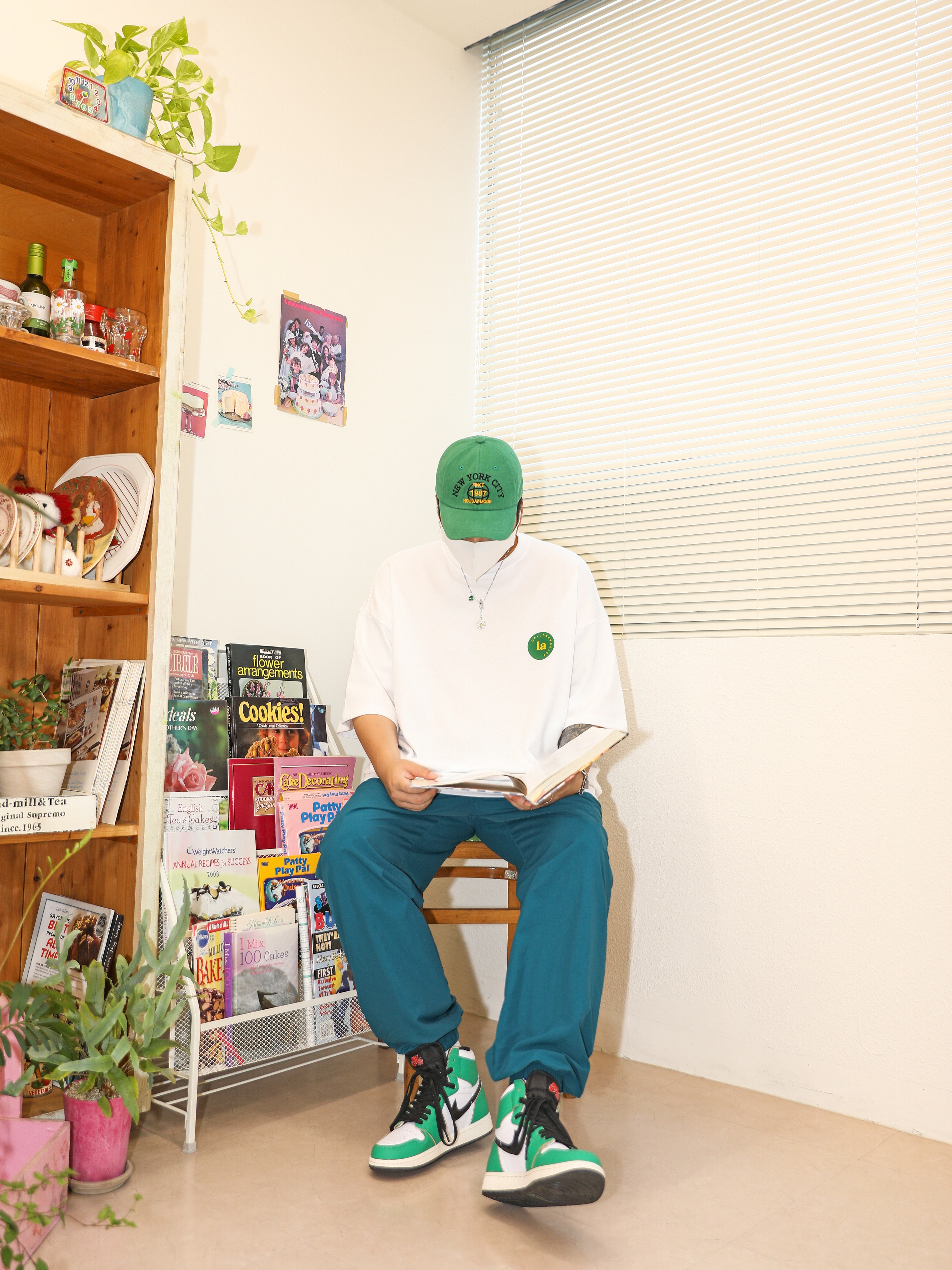 (W) Jordan 1 Retro High OG Lucky Green 착용 스타일 - 2