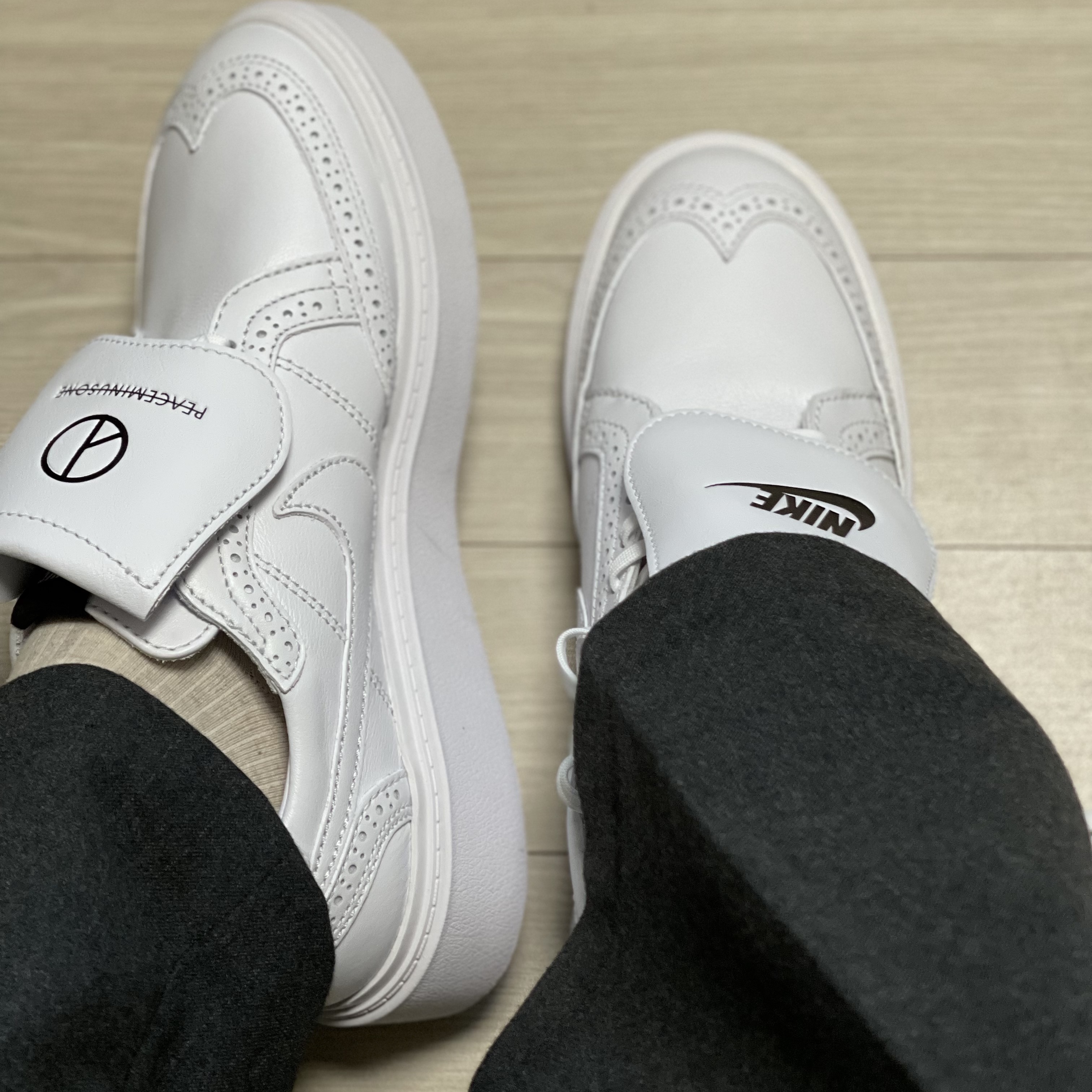 Nike x Peaceminusone Kwondo1 White 착용 스타일