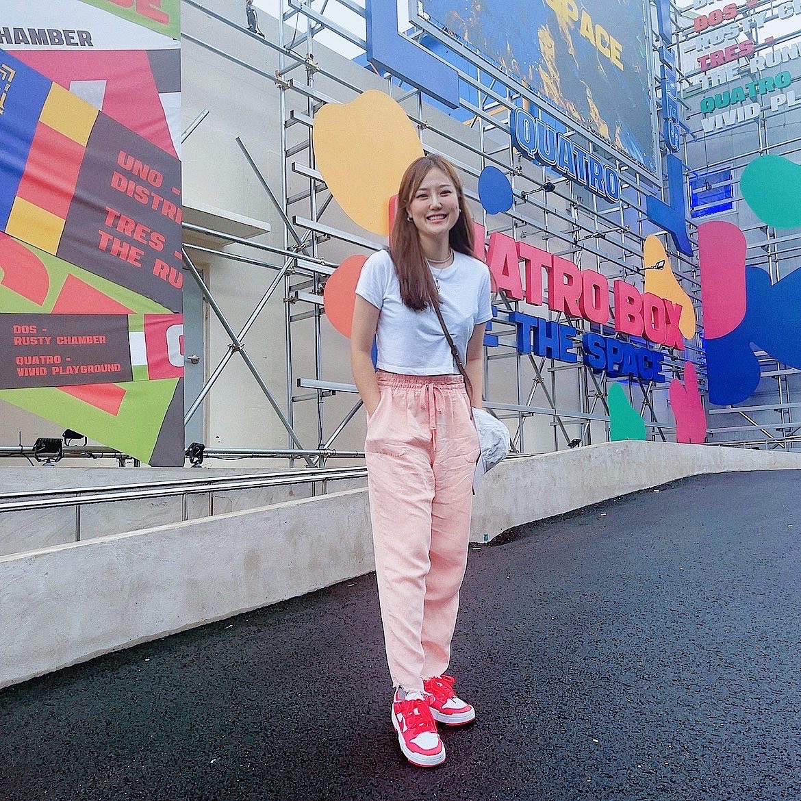 (W) Nike Dunk Low Disrupt Siren Red 착용 스타일 - 1