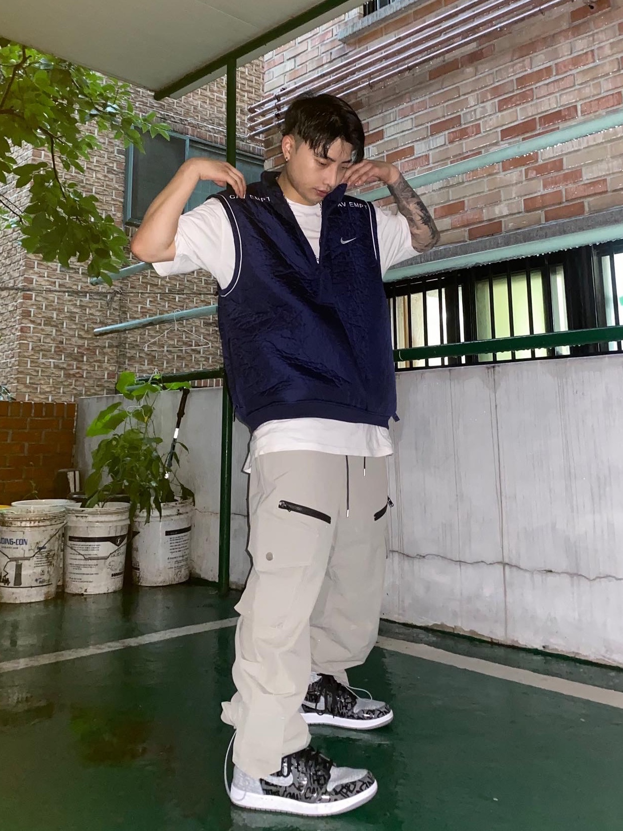 Jordan 1 Retro High Camo 3M Shadow 착용 스타일