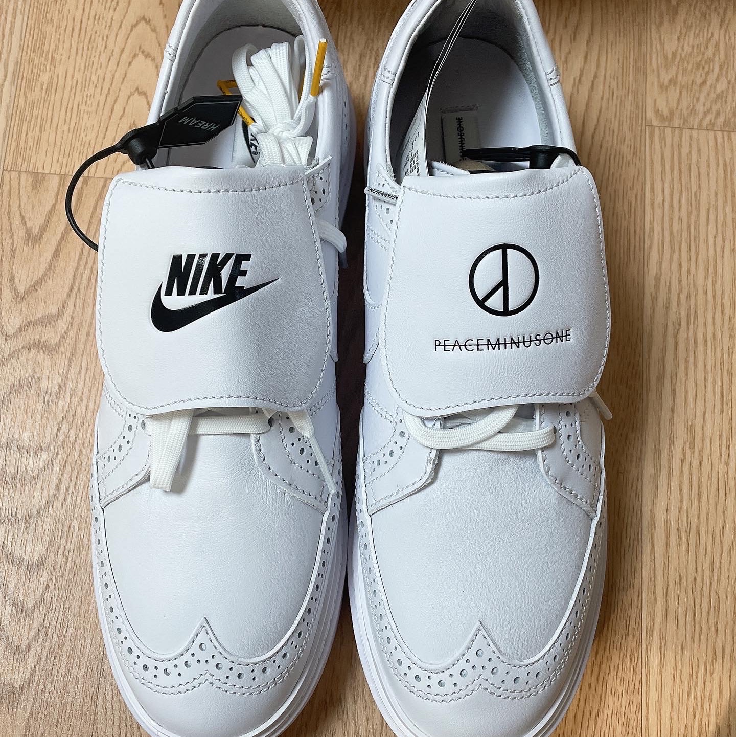 Nike x Peaceminusone Kwondo1 White 착용 스타일 - 4