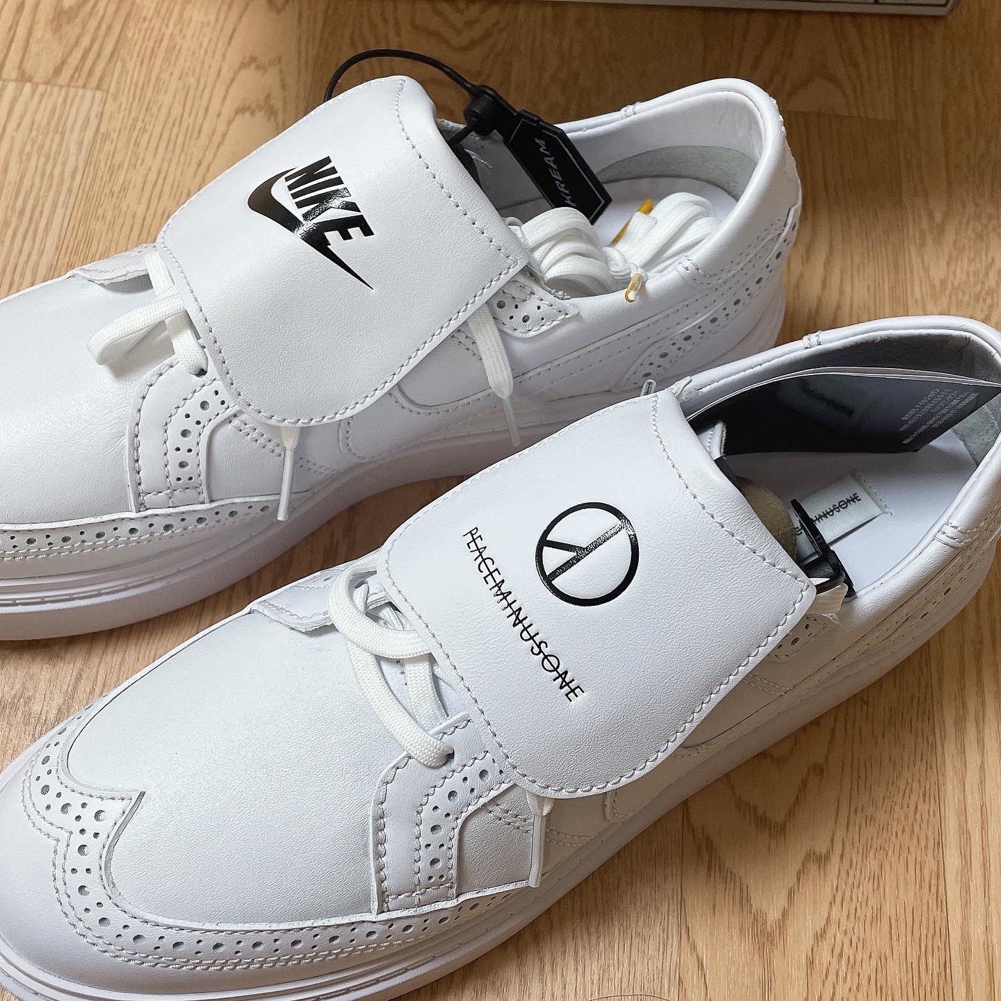 Nike x Peaceminusone Kwondo1 White 착용 스타일 - 5