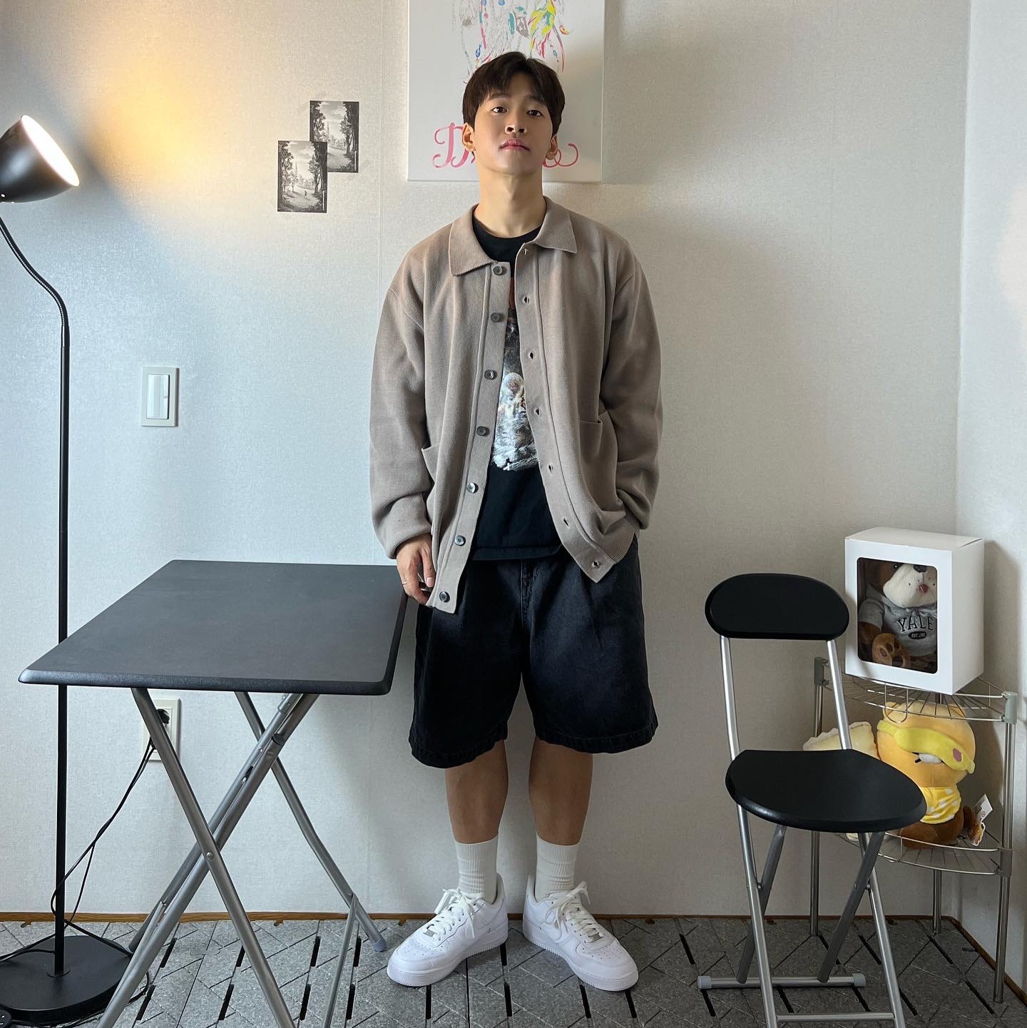 Nike Air Force 1 '07 Low White 착용 스타일 - 1