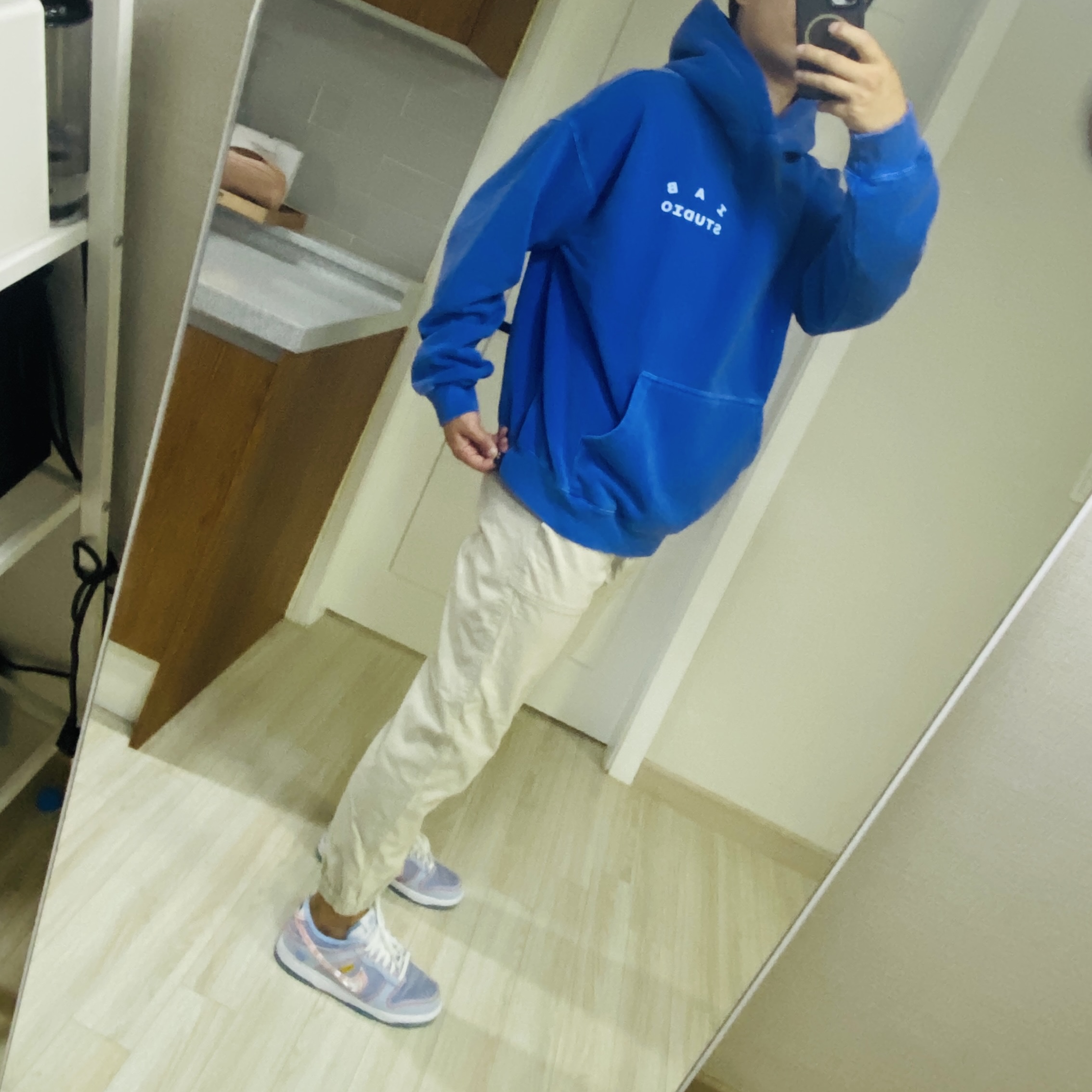 IAB Studio Pigment Hoodie Royal Blue - 22FW, Nike x Union Dunk Low Passport Pack Argon 착용 스타일 - 2