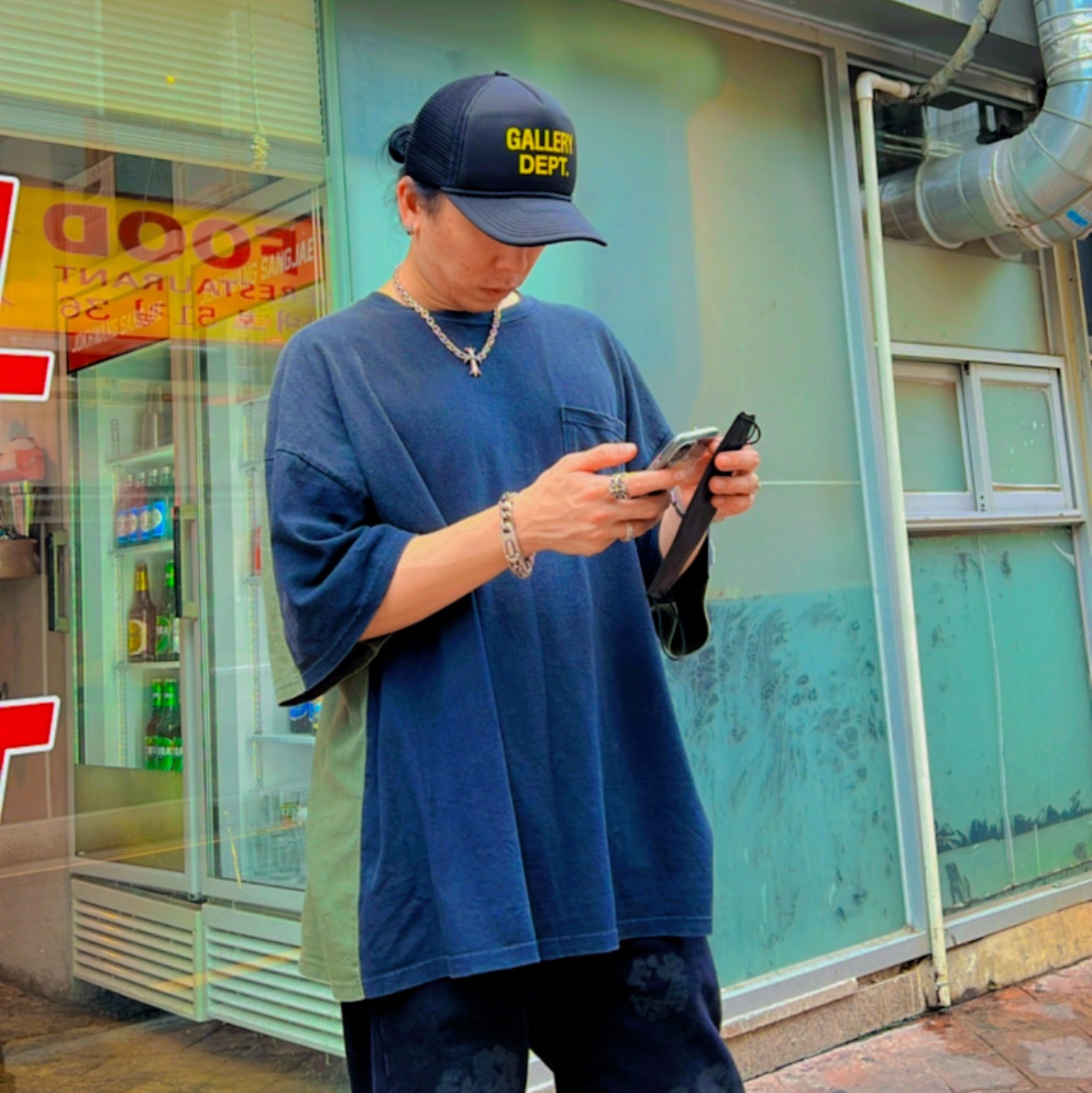 Gallery Dept. GD Trucker Cap Black 착용 스타일