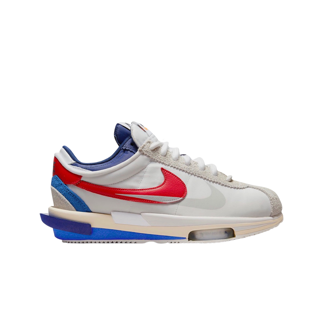 나이키 x 사카이 줌 코르테즈 SP 화이트 앤 유니버시티 레드(Nike x Sacai Zoom Cortez SP White and University Red)