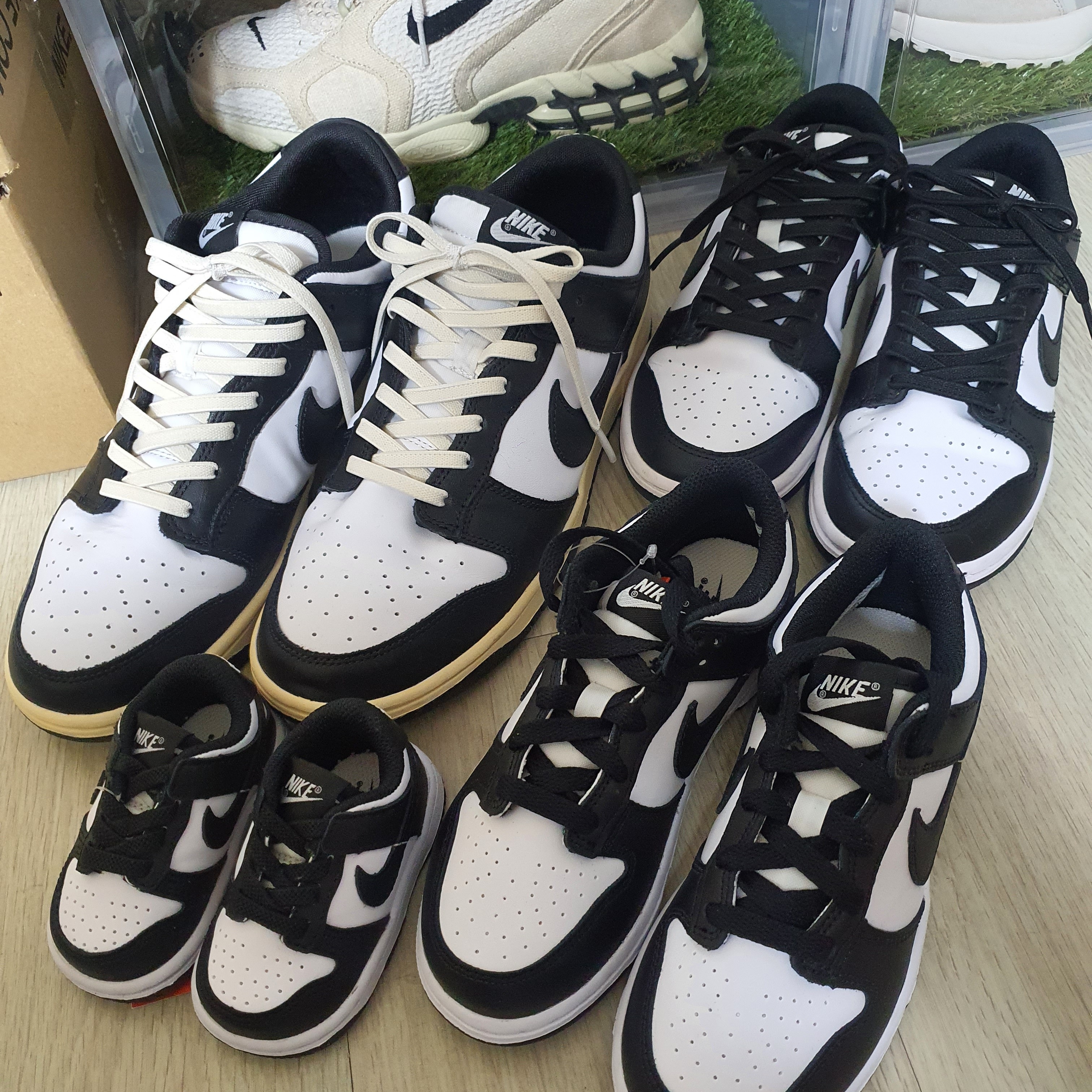 Nike Dunk Low Retro Black, (W) Nike Dunk Low Black 착용 스타일 - 1