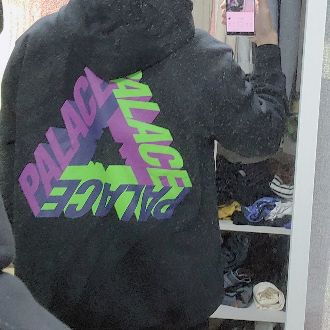 Palace P-3D Hood Black - 21FW 착용 스타일