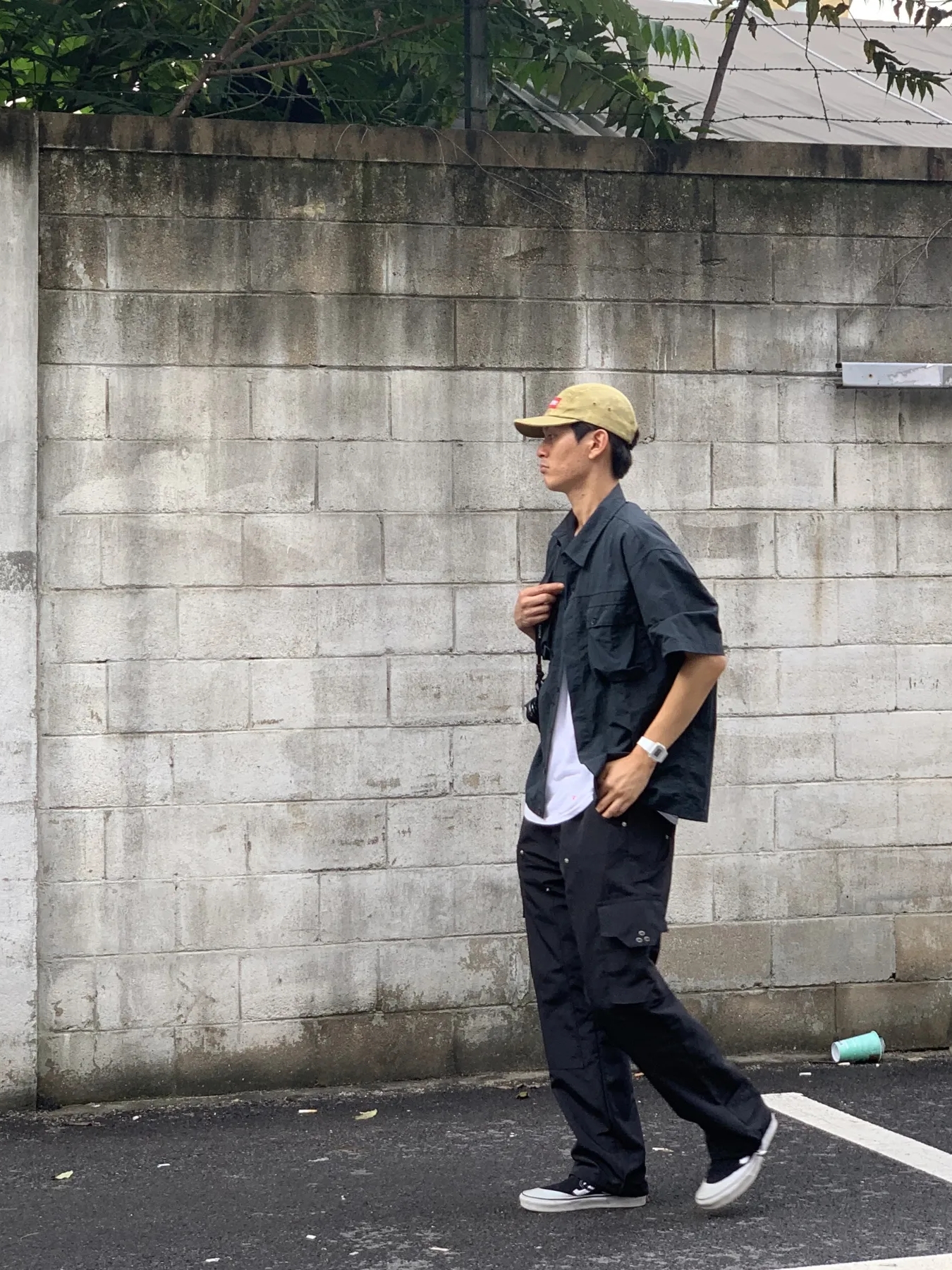Supreme Satin Digi Camo Camp Cap Olive - 20SS 착용 스타일 - 2