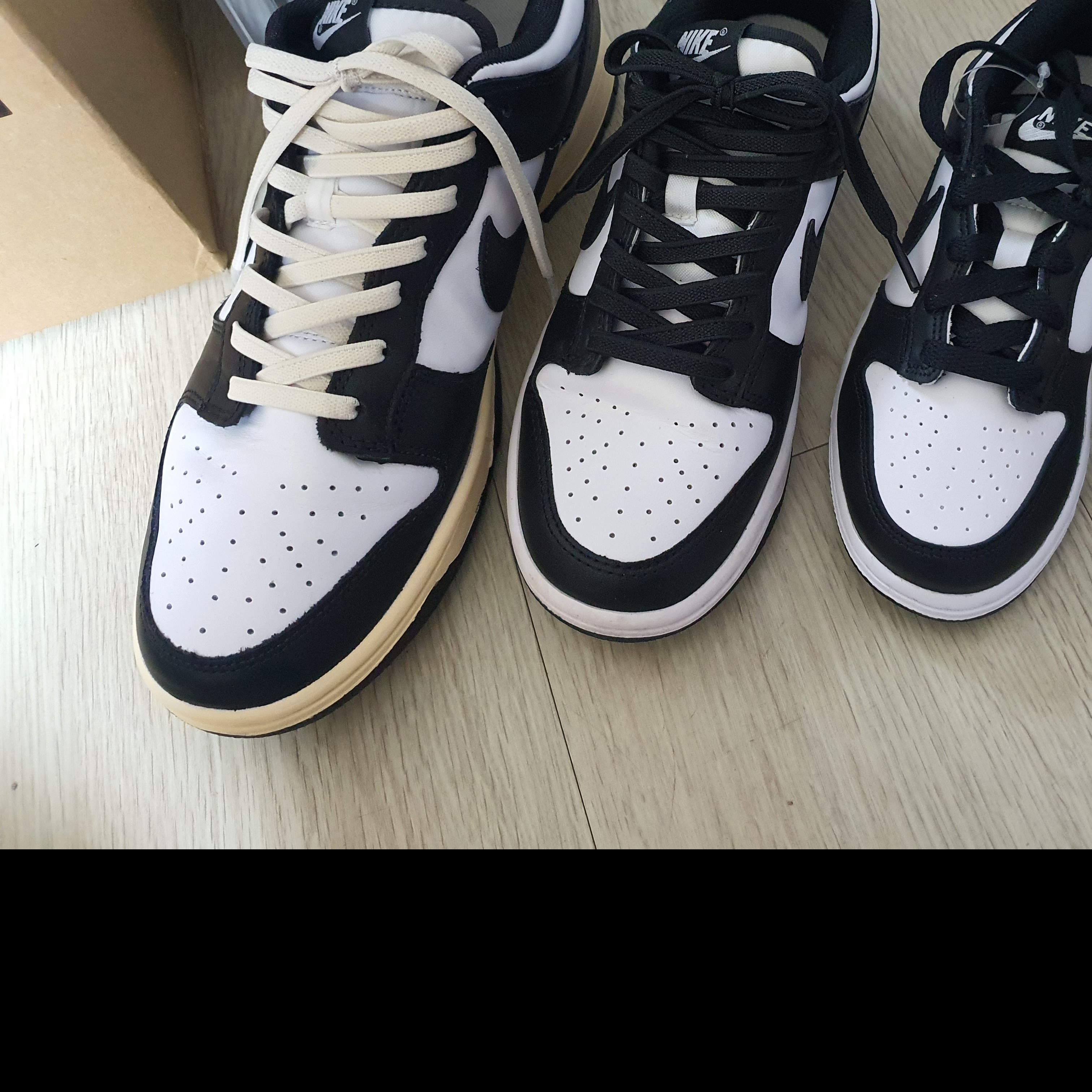 Nike Dunk Low Retro Black, (W) Nike Dunk Low Black 착용 스타일 - 2