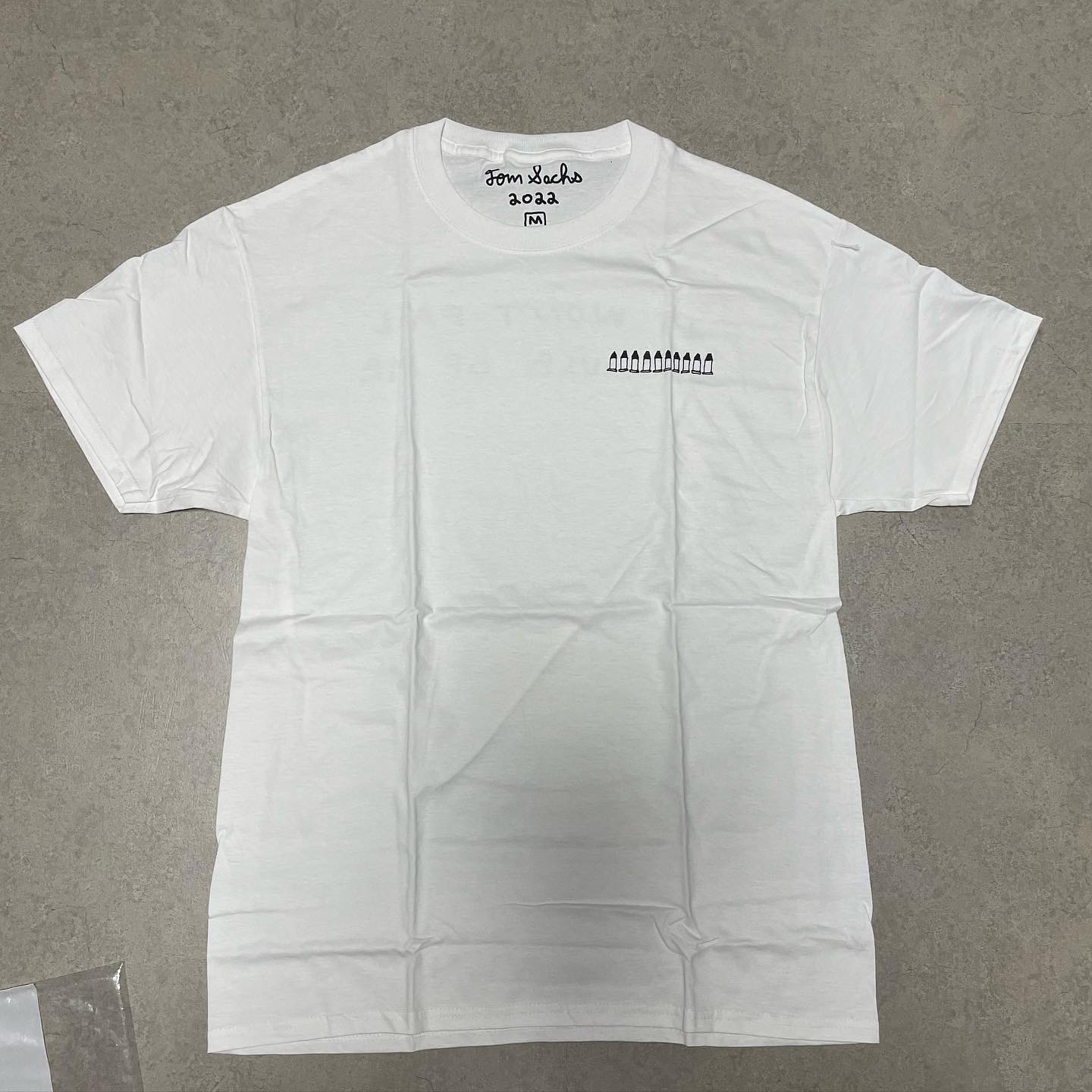 Tom Sachs Ten Bullets T-Shirt White 2022 착용 스타일 - 1