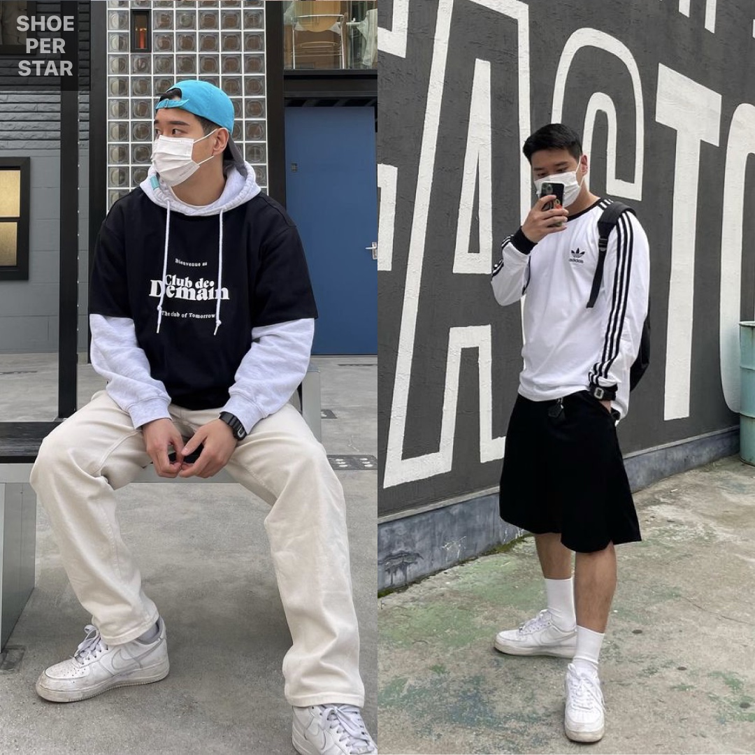 Nike Air Force 1 '07 Low White 착용 스타일 - 1