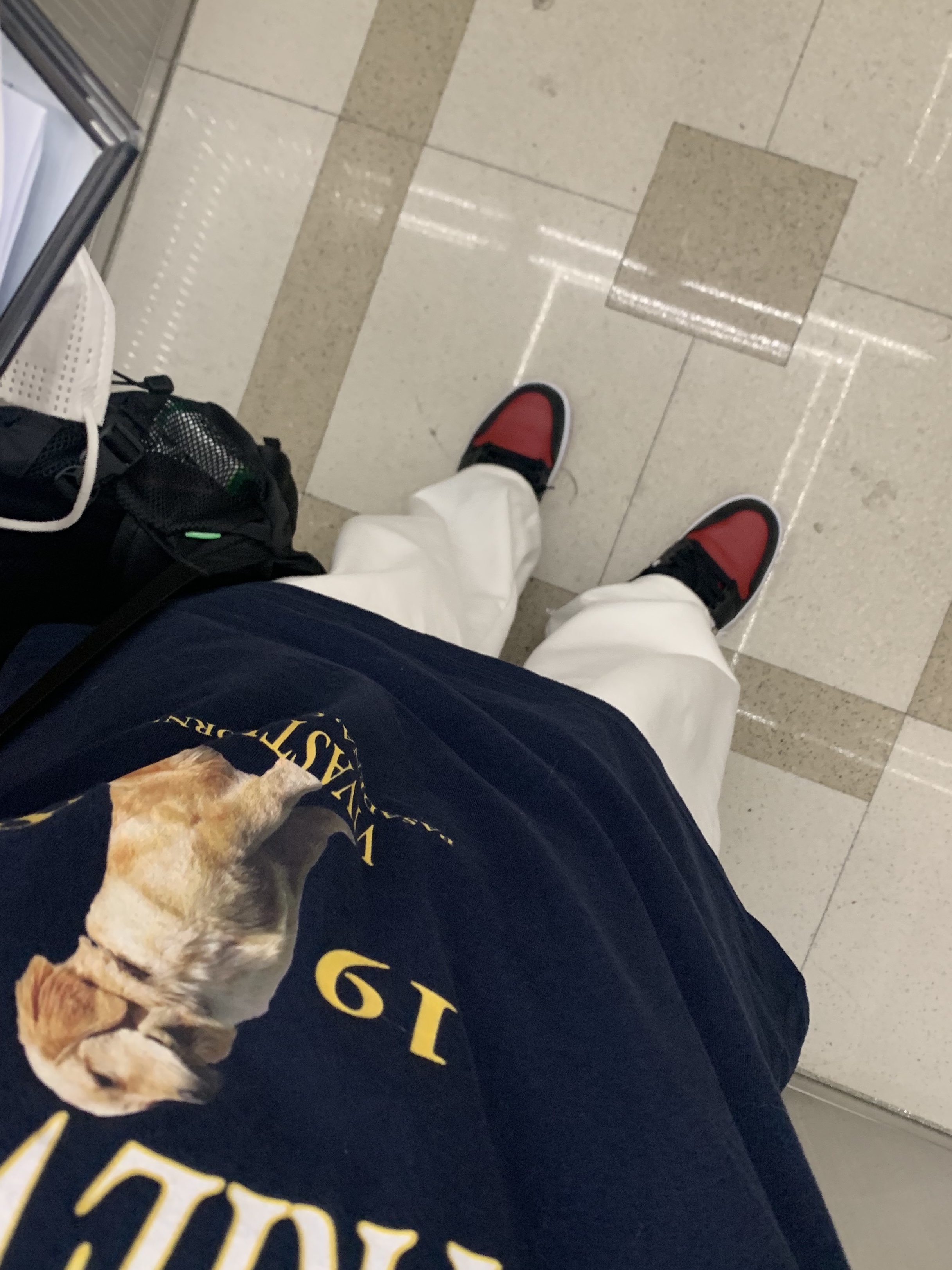 Jordan 1 Low Bred Toe 착용 스타일 - 3