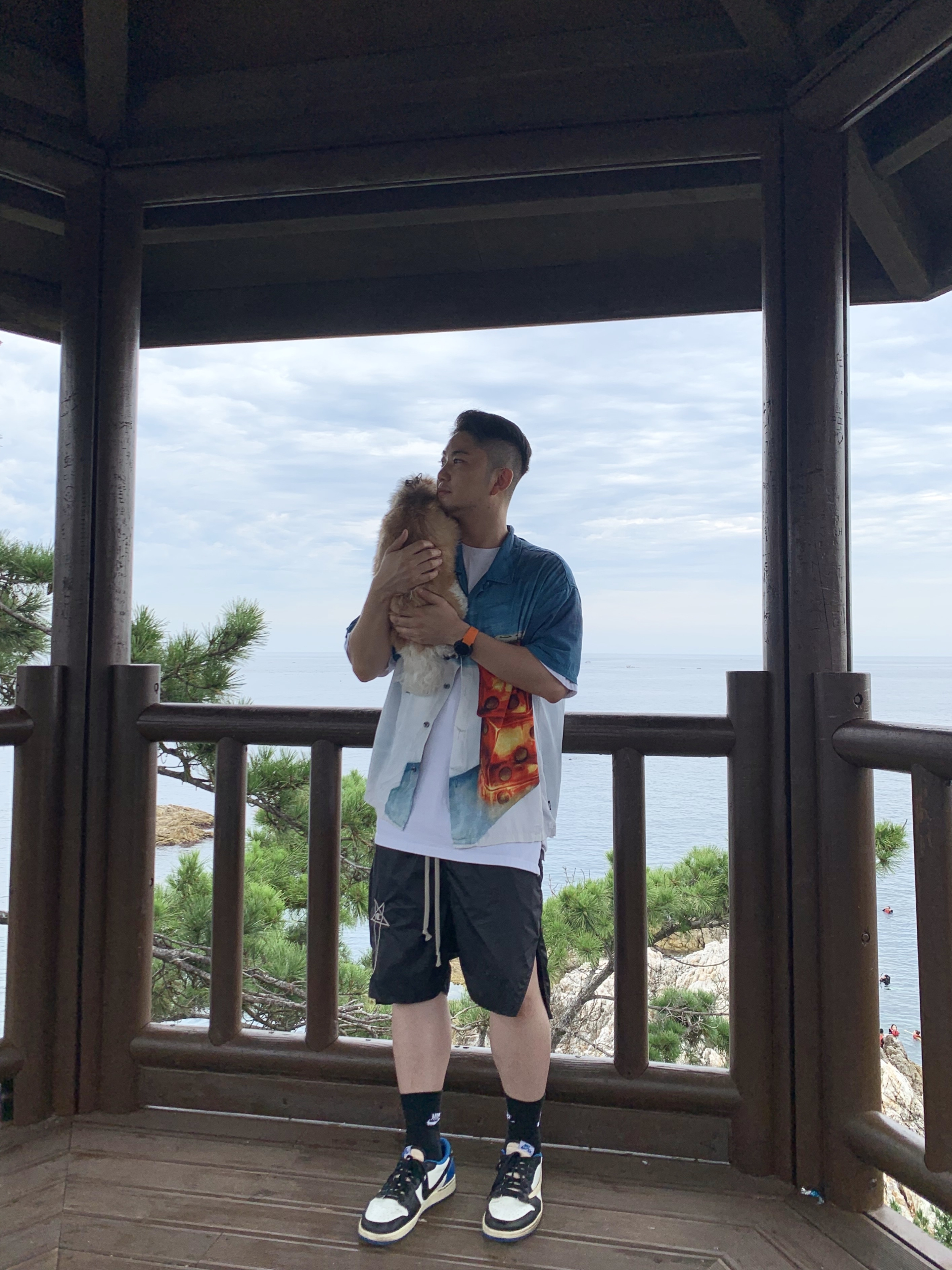 Jordan 1 x Travis Scott x Fragment Retro Low OG SP Military Blue 착용 스타일